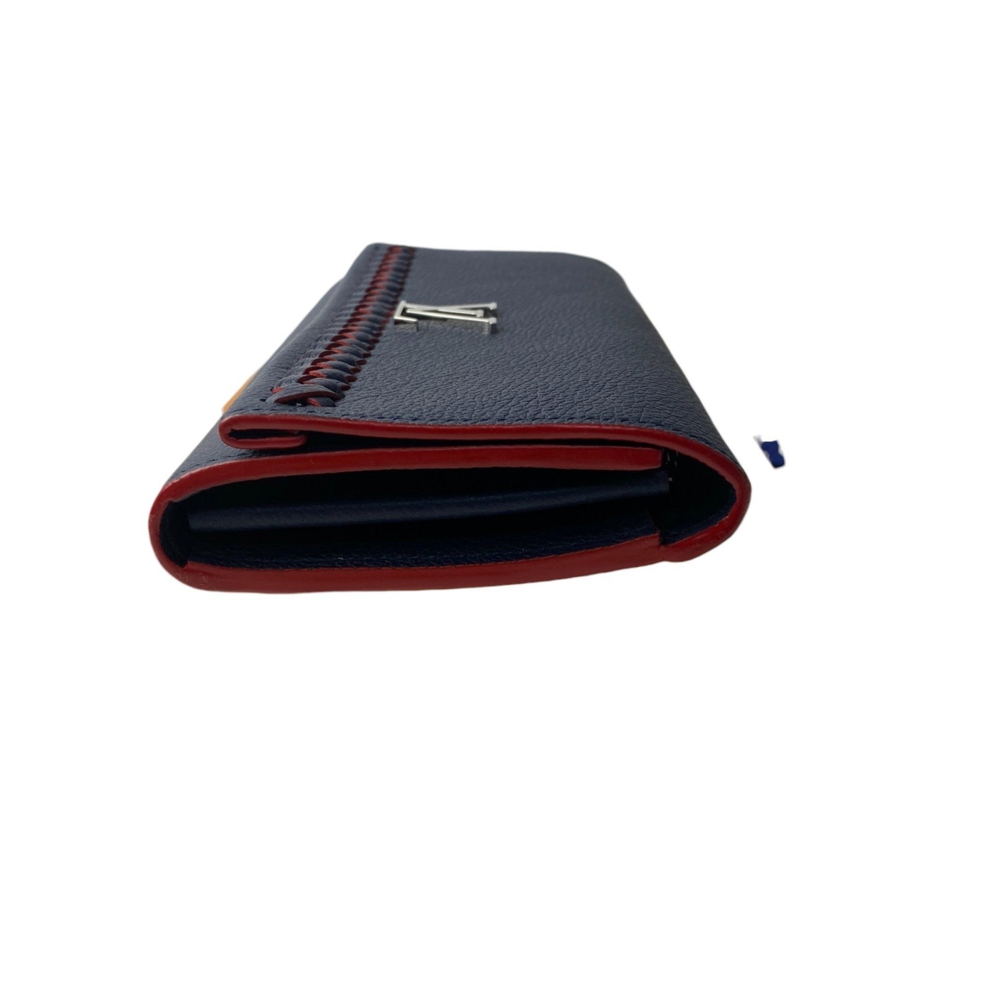 Louis Vuitton Navy Leather Long Wallet