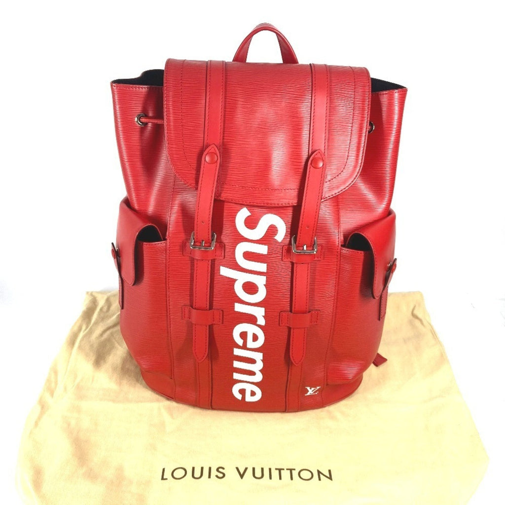 Louis Vuitton Epi Red Color White Epi Leather Backpack