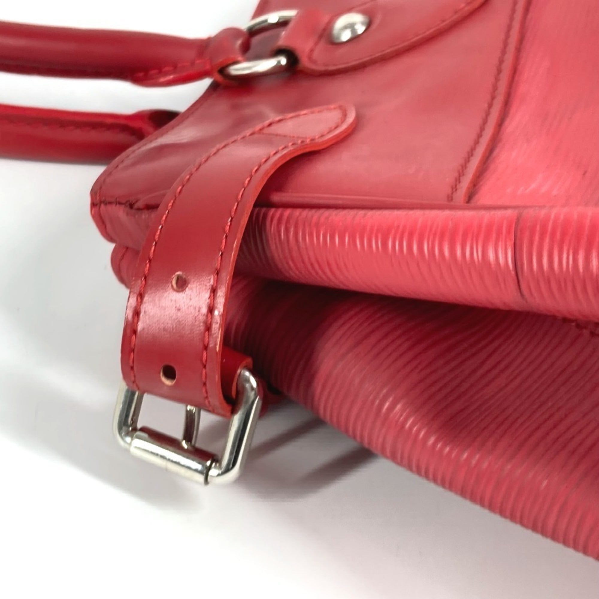 Louis Vuitton Red Color Epi Leather Handbag Shoulder Bag Tote Bag
