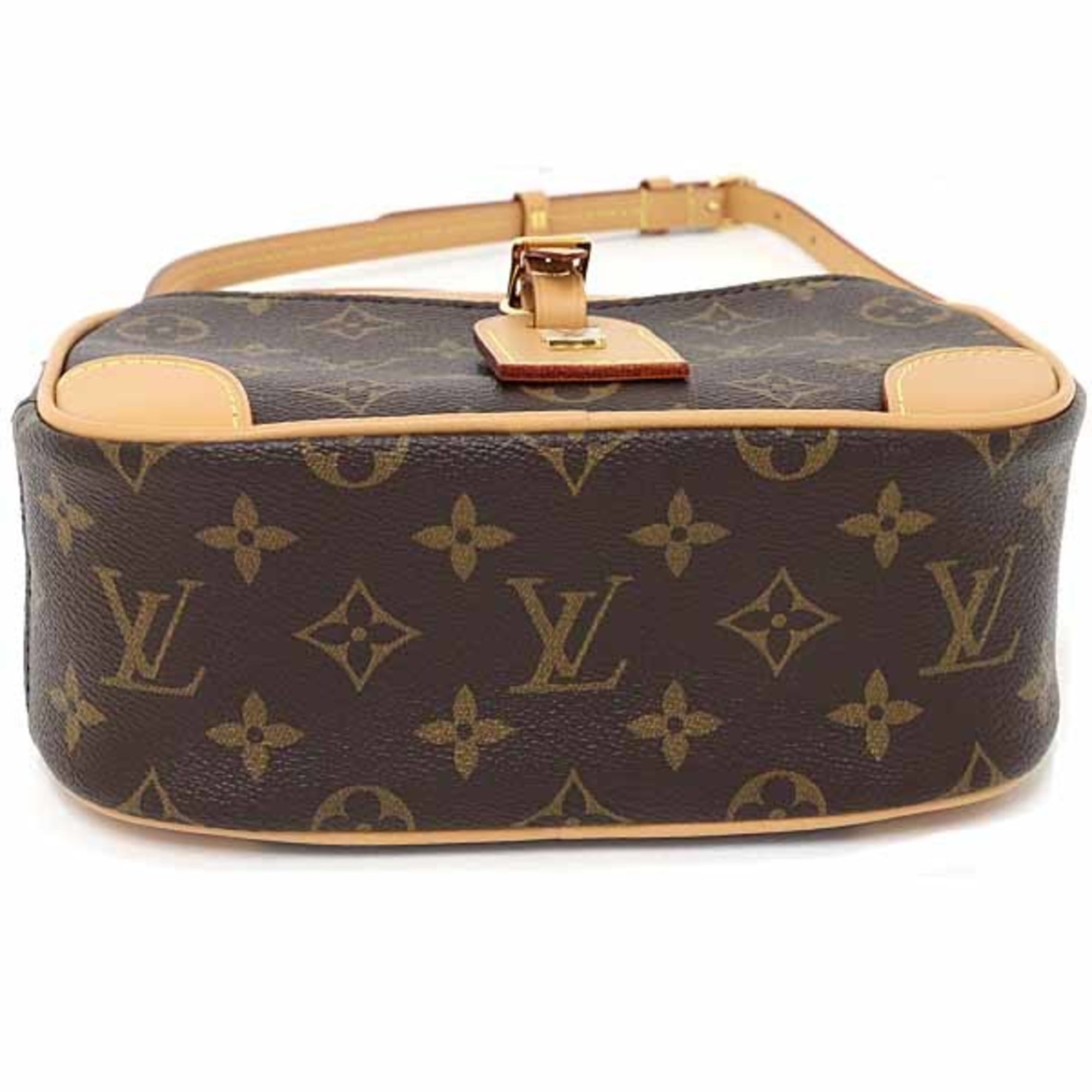 Louis Vuitton Brown Gold Monogram Monogram Leather Canvas Shoulder Bag