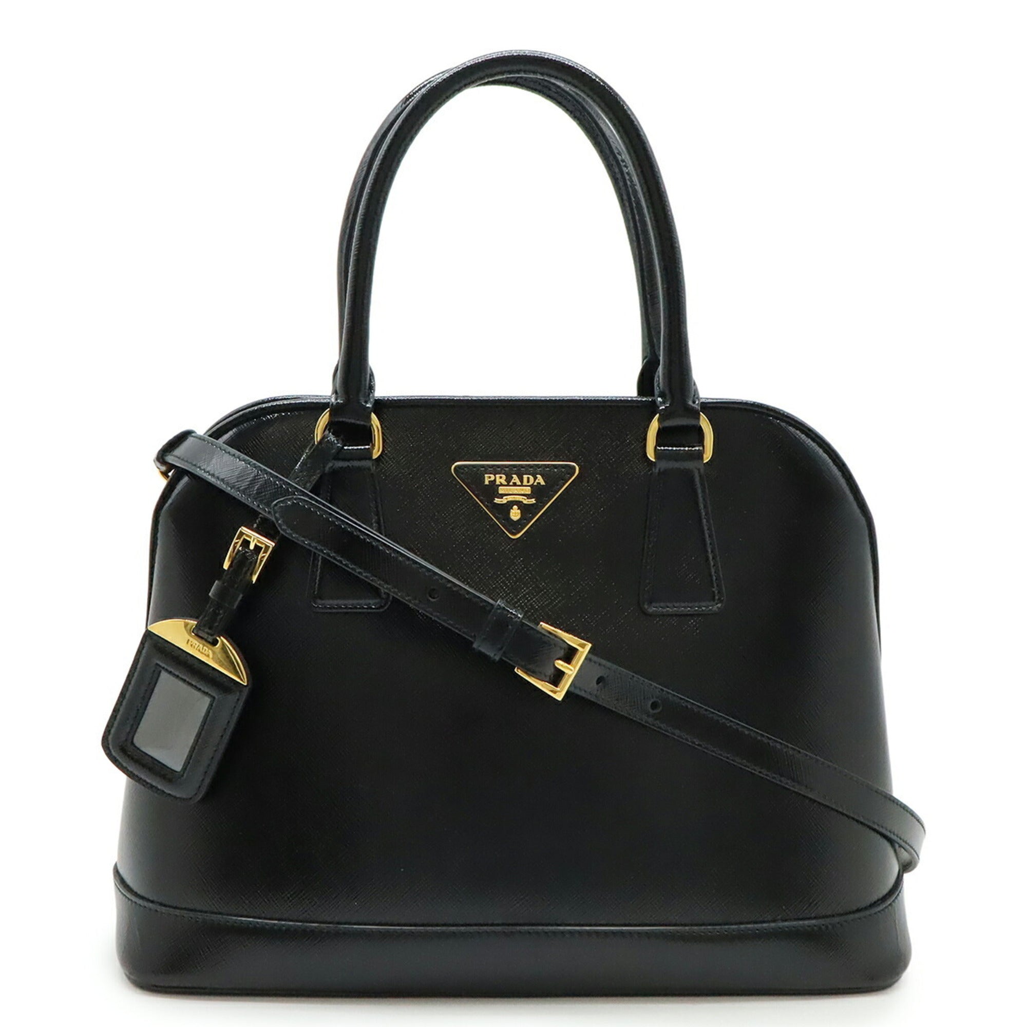 Prada Black Nero Patent Leather Handbag Shoulder Bag