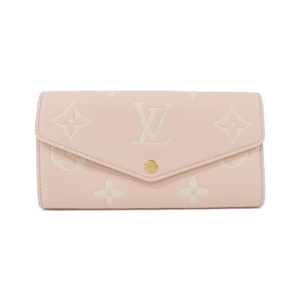 Louis Vuitton Monogram Empreinte Blanc Rose Leather Long Wallet