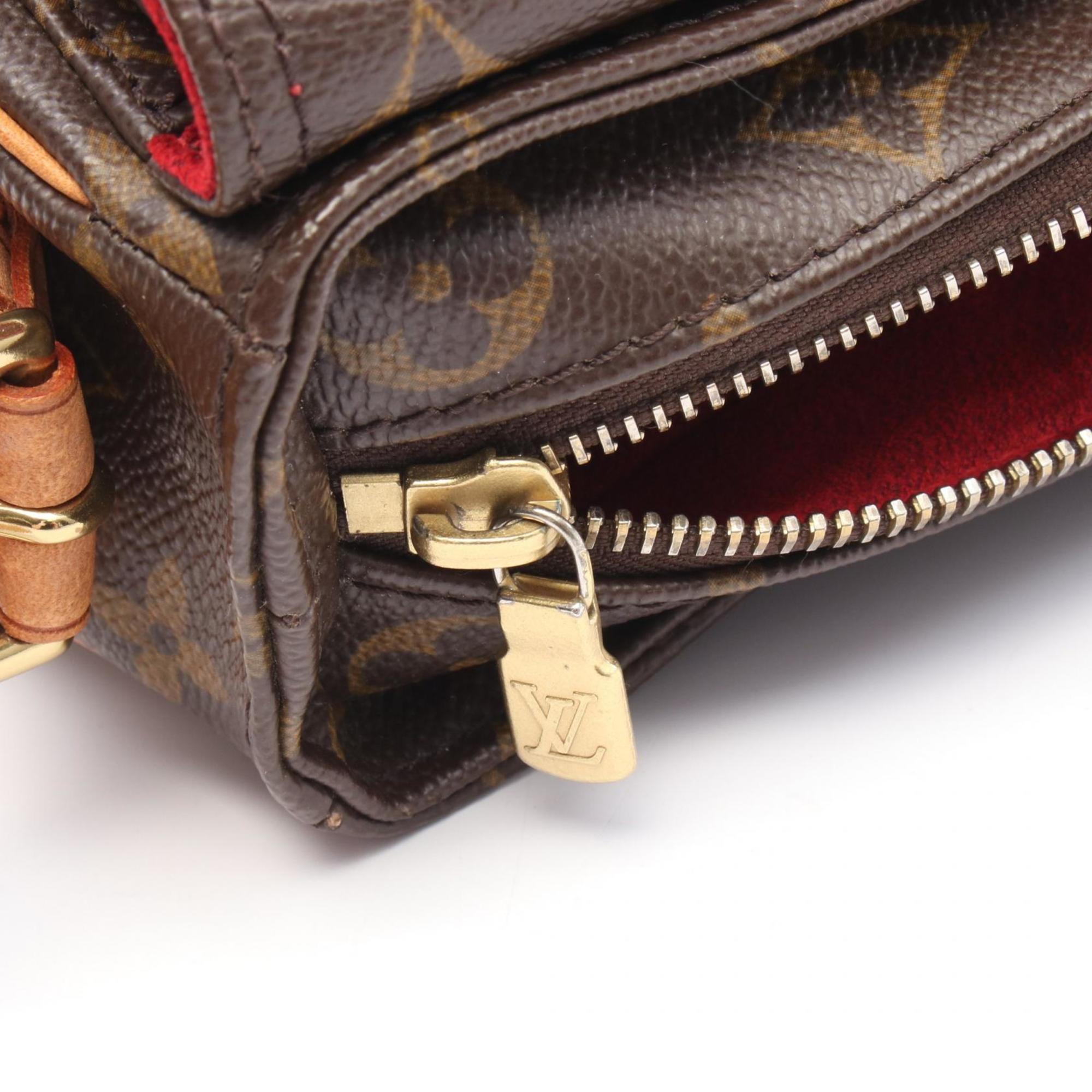Louis Vuitton Brown Monogram Pvc Coated Canvas Leather Shoulder Bag
