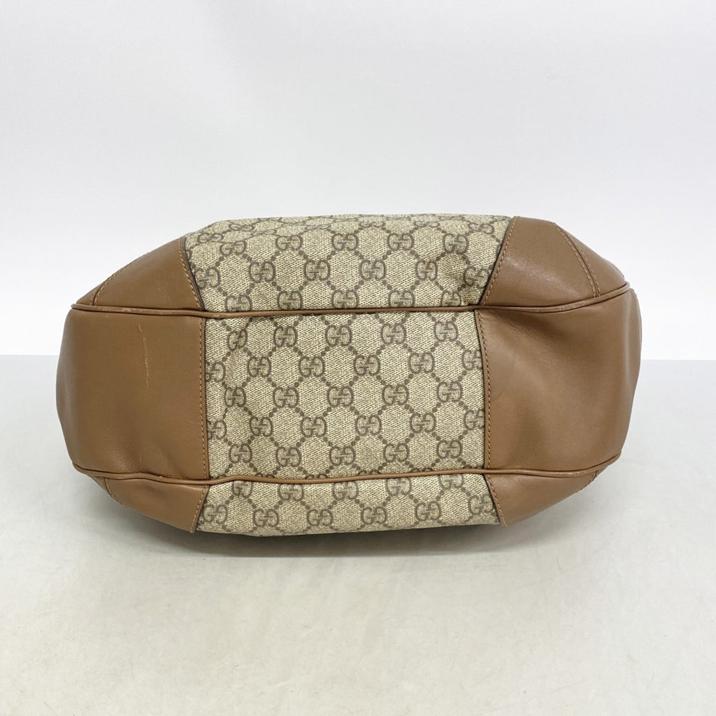 Gucci Beige Brown Pvc Shoulder Bag (Pre-Owned)