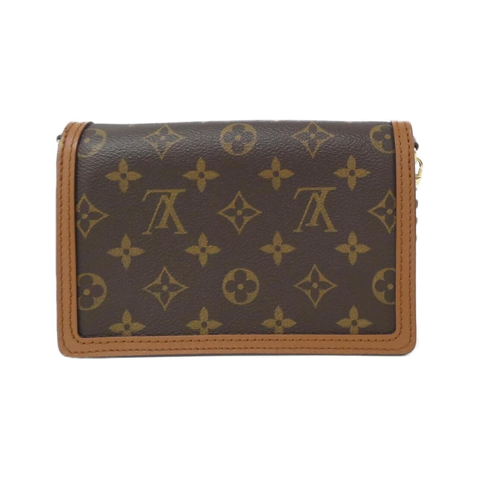 Louis Vuitton Brown Coated Canvas Chain/Shoulder Wallet