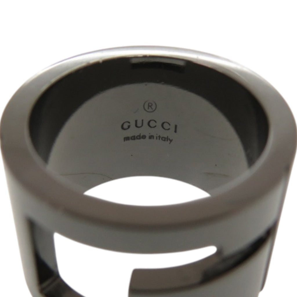Gucci Gunmetal Silver 925 Band Ring (Pre-Owned)