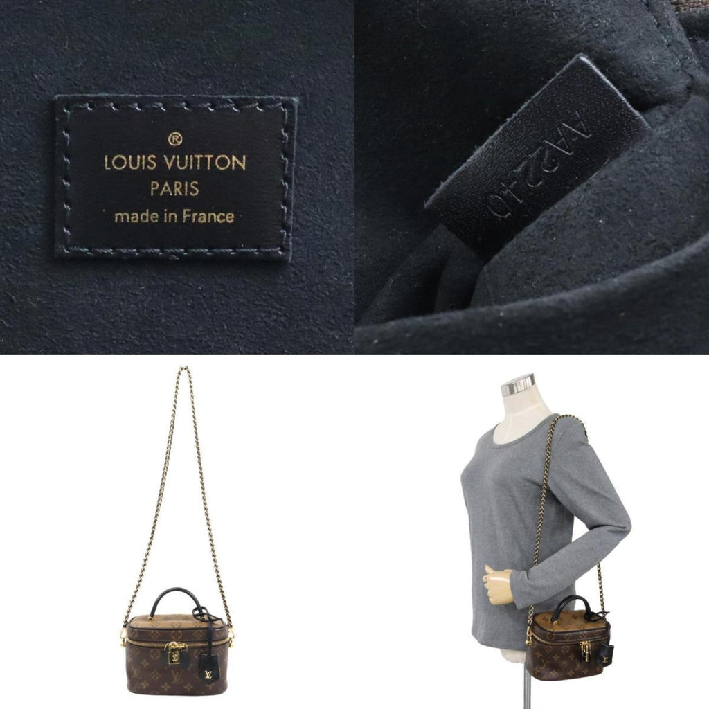 Louis Vuitton Brown Monogram Reverse Shoulder Bag Vanity Bag