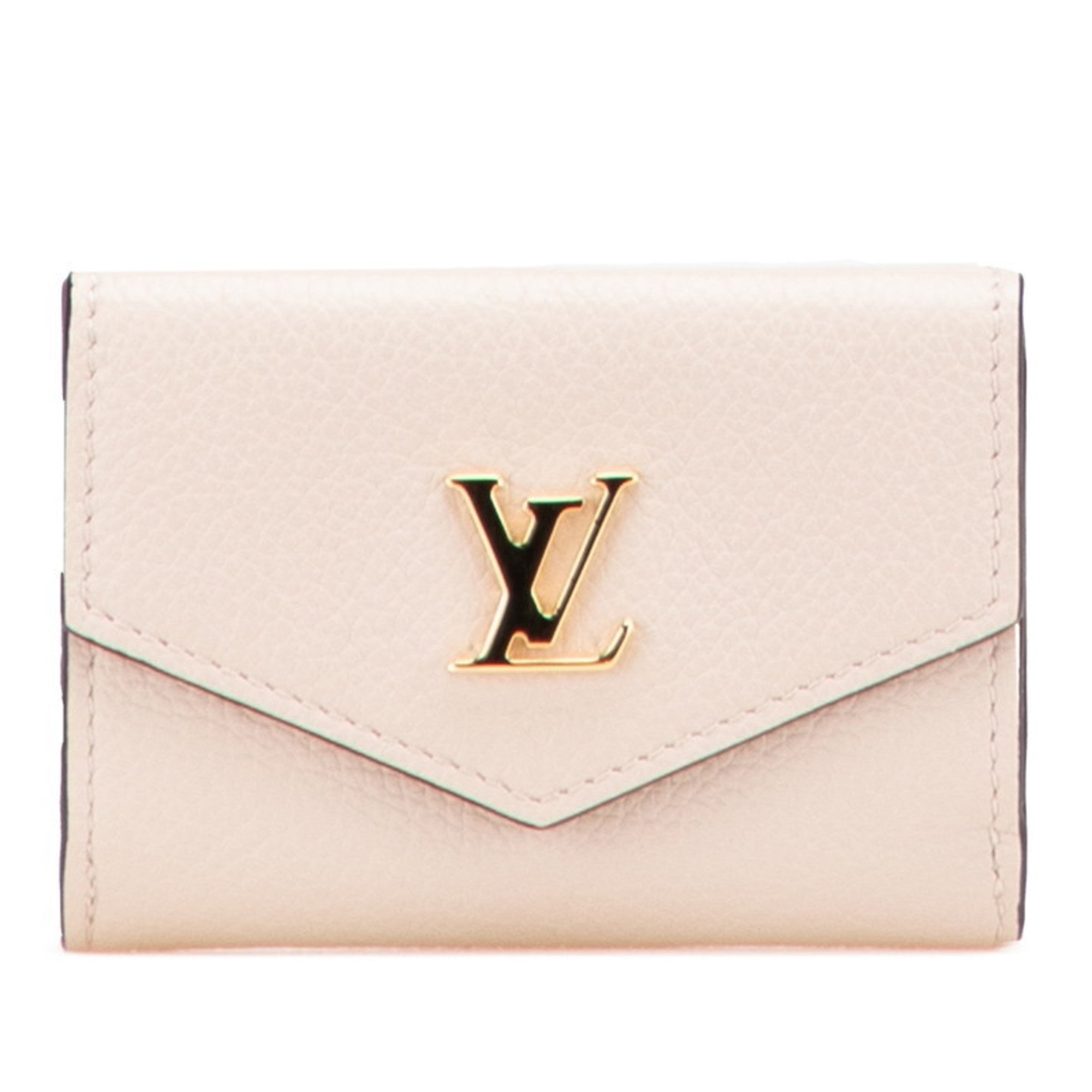 Louis Vuitton Grayish Leather Wallet (Tri-Fold)