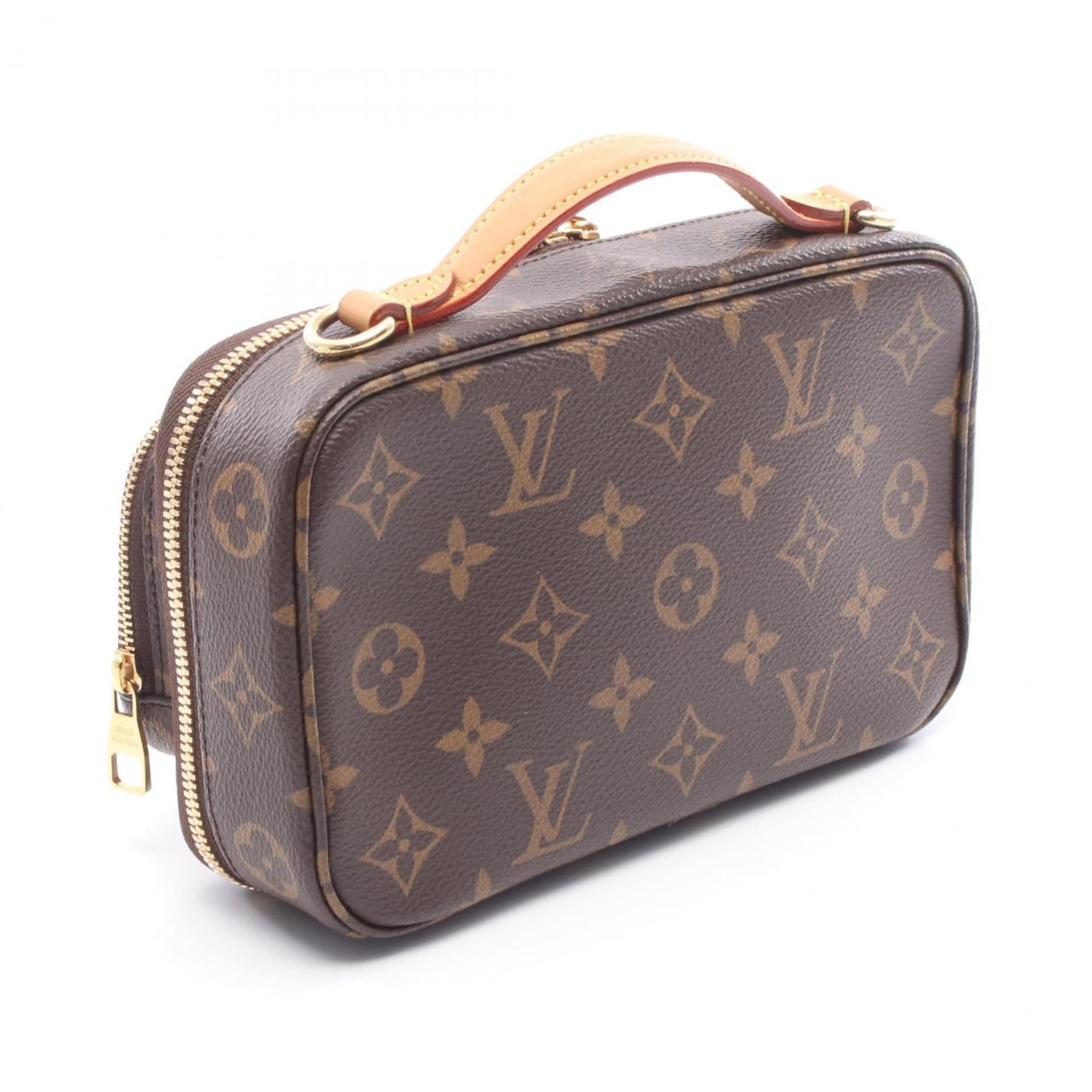 Louis Vuitton Brown Monogram Coated Canvas Leather Handbag