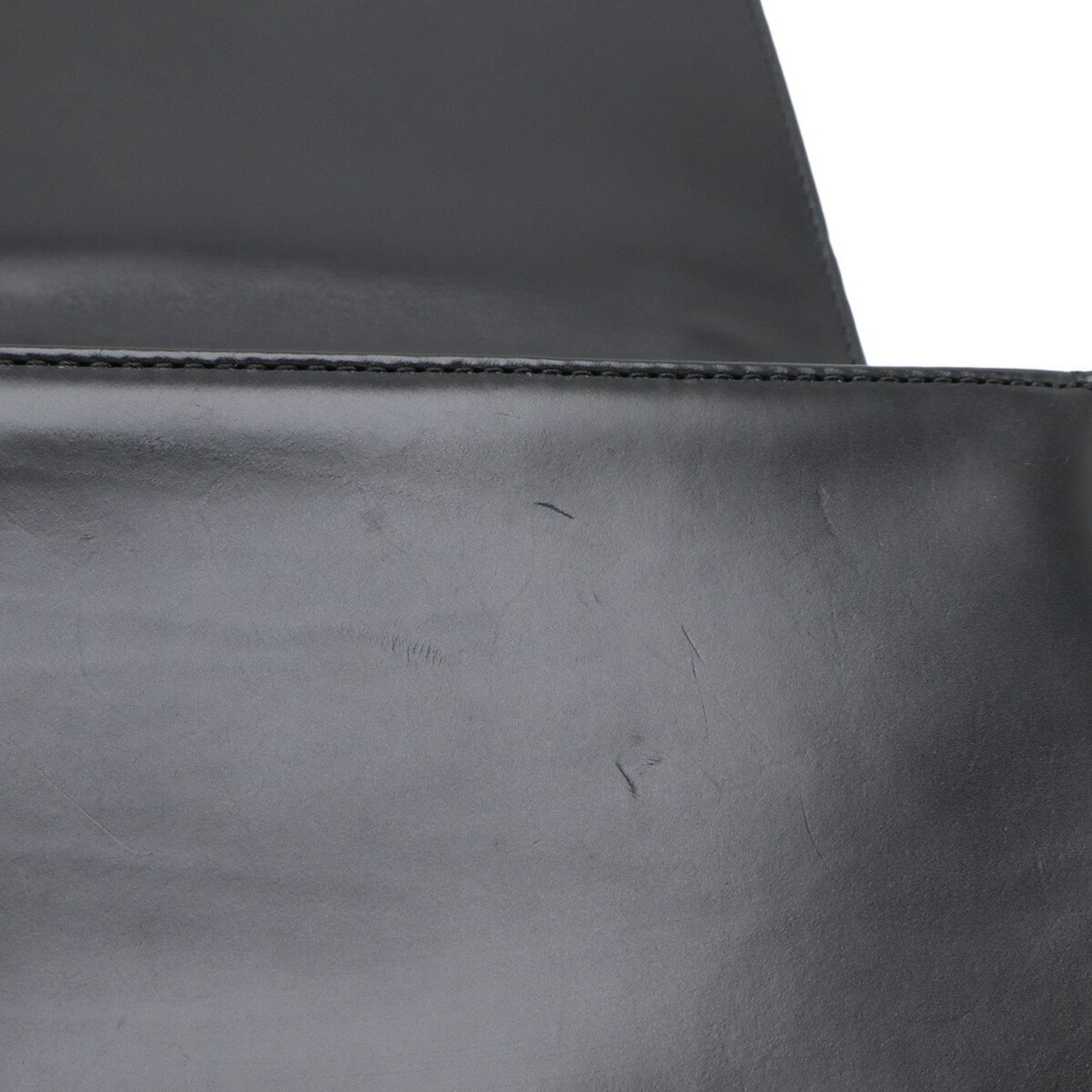 Chanel Black Ivory Leather Shoulder Bag