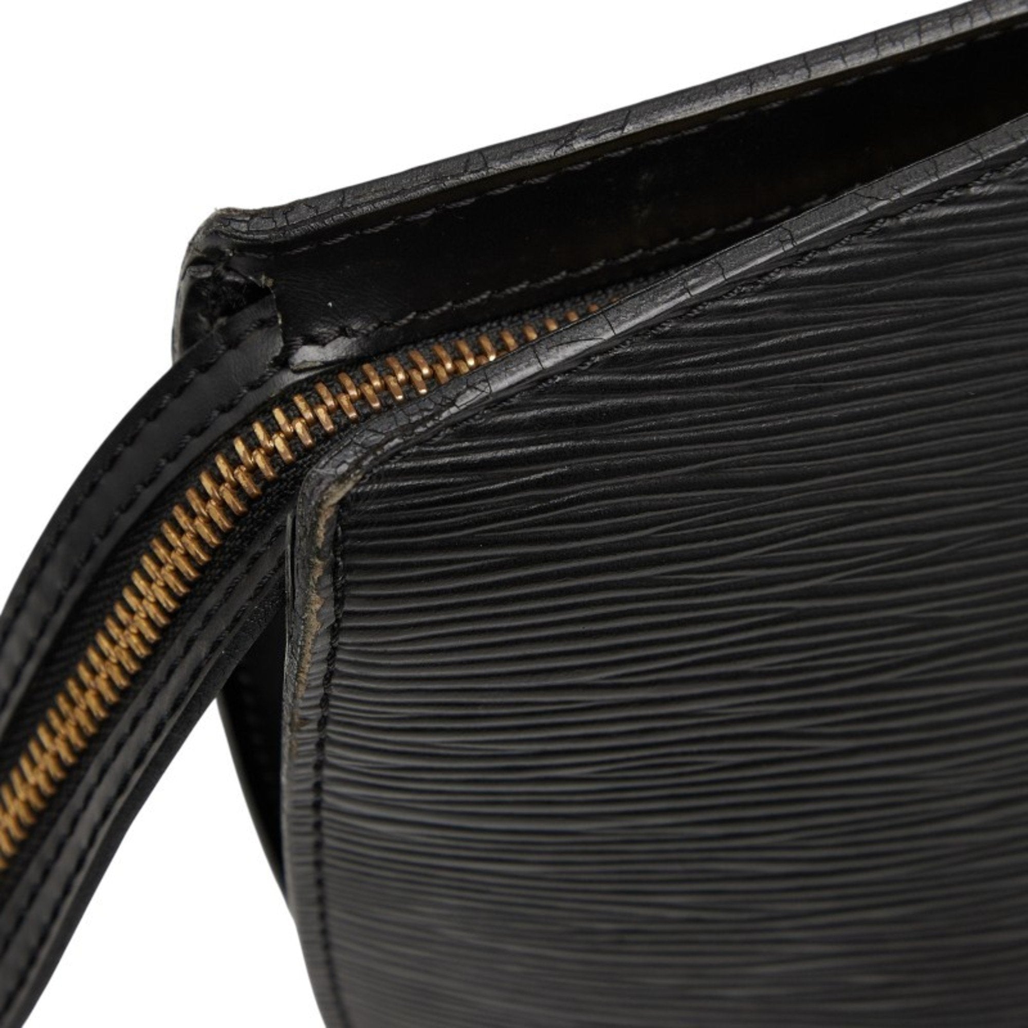 Louis Vuitton Black Noir Leather Handbag Shoulder Bag
