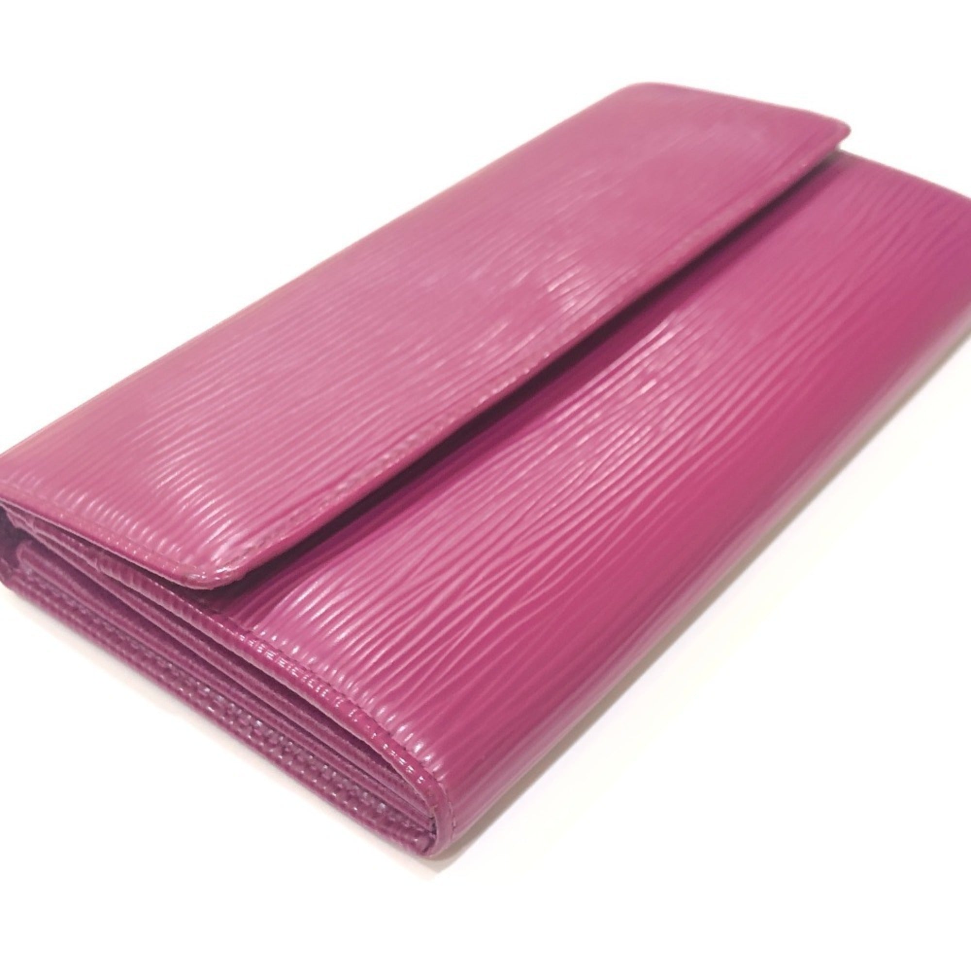 Louis Vuitton Epi Fuchsia Purple Epi Leather Long Wallet