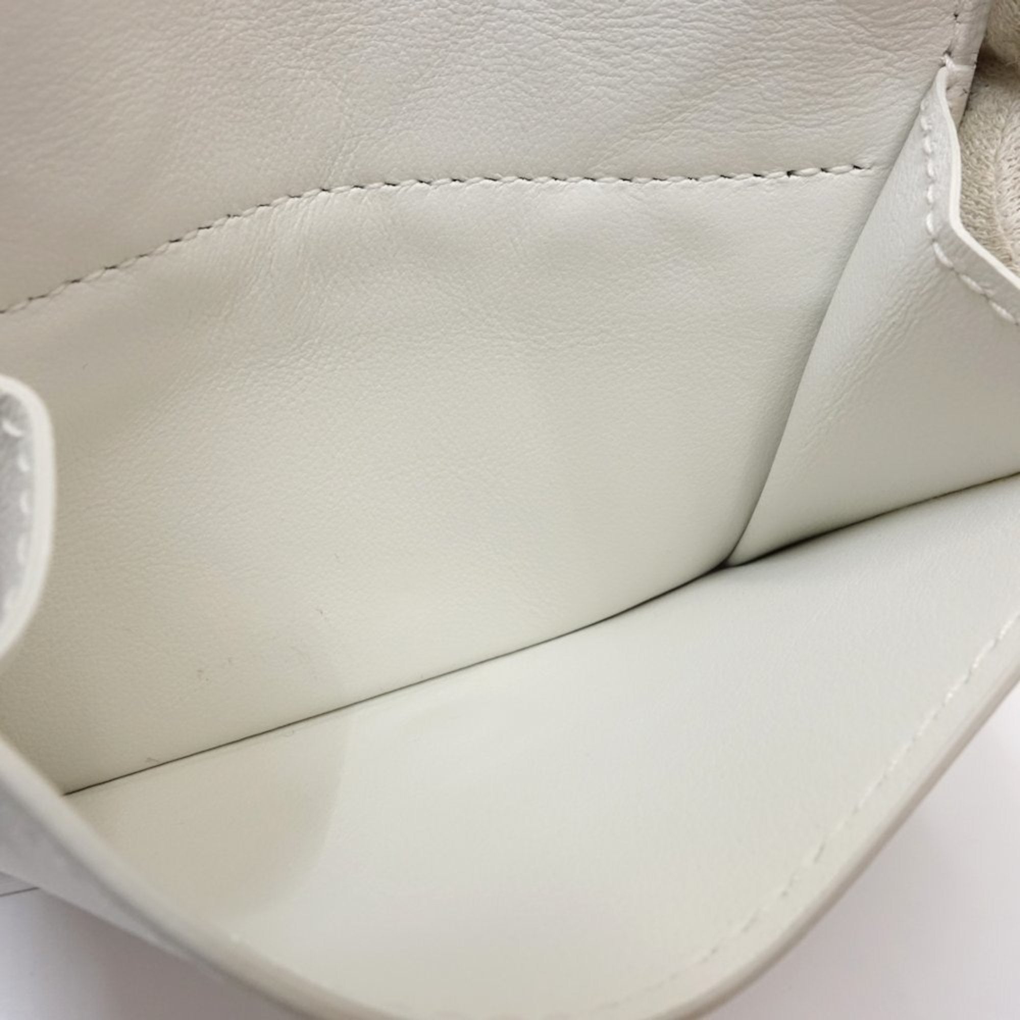 Bottega Veneta Intrecciato White Leather Wallet (Tri-Fold)