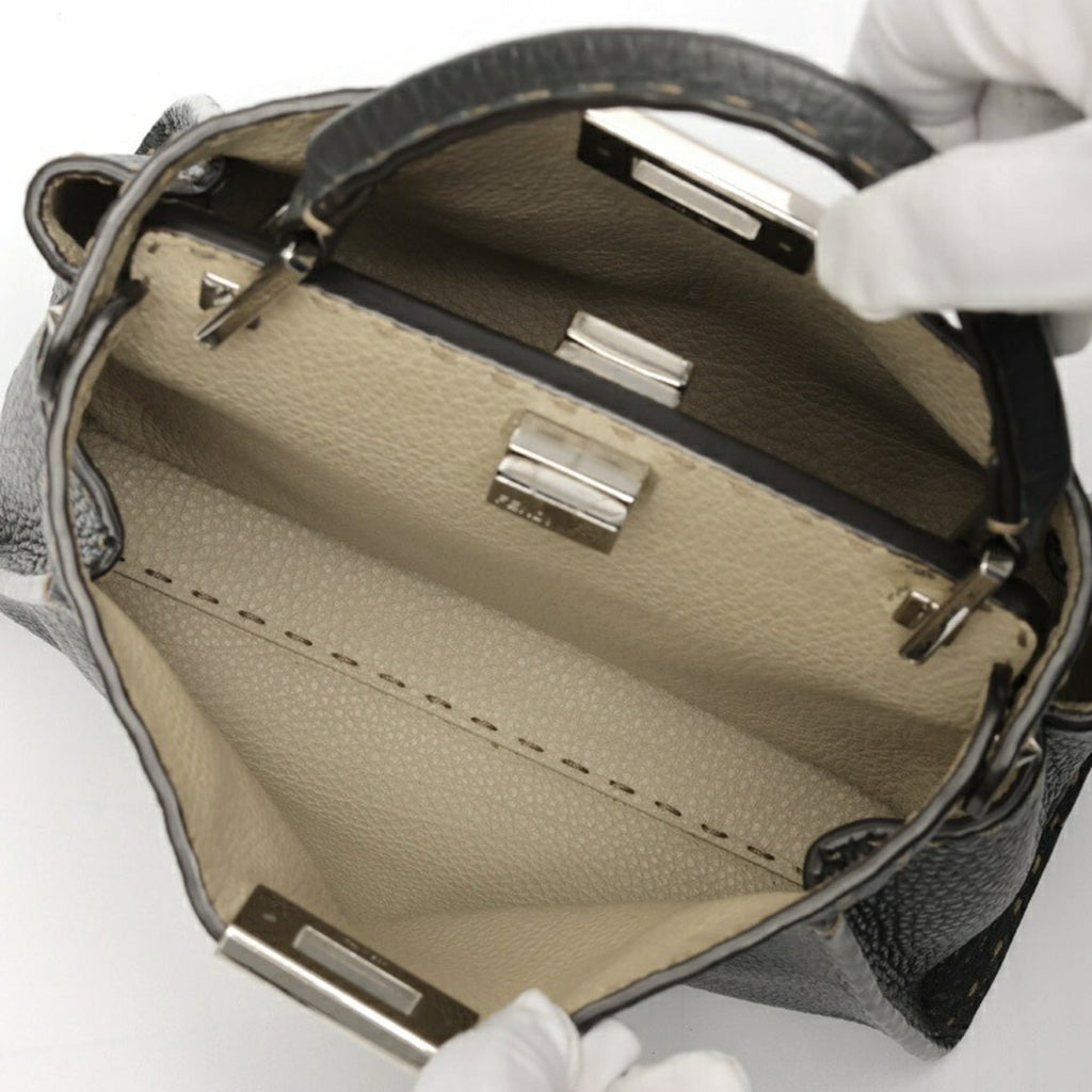 Fendi Gray Leather Handbag