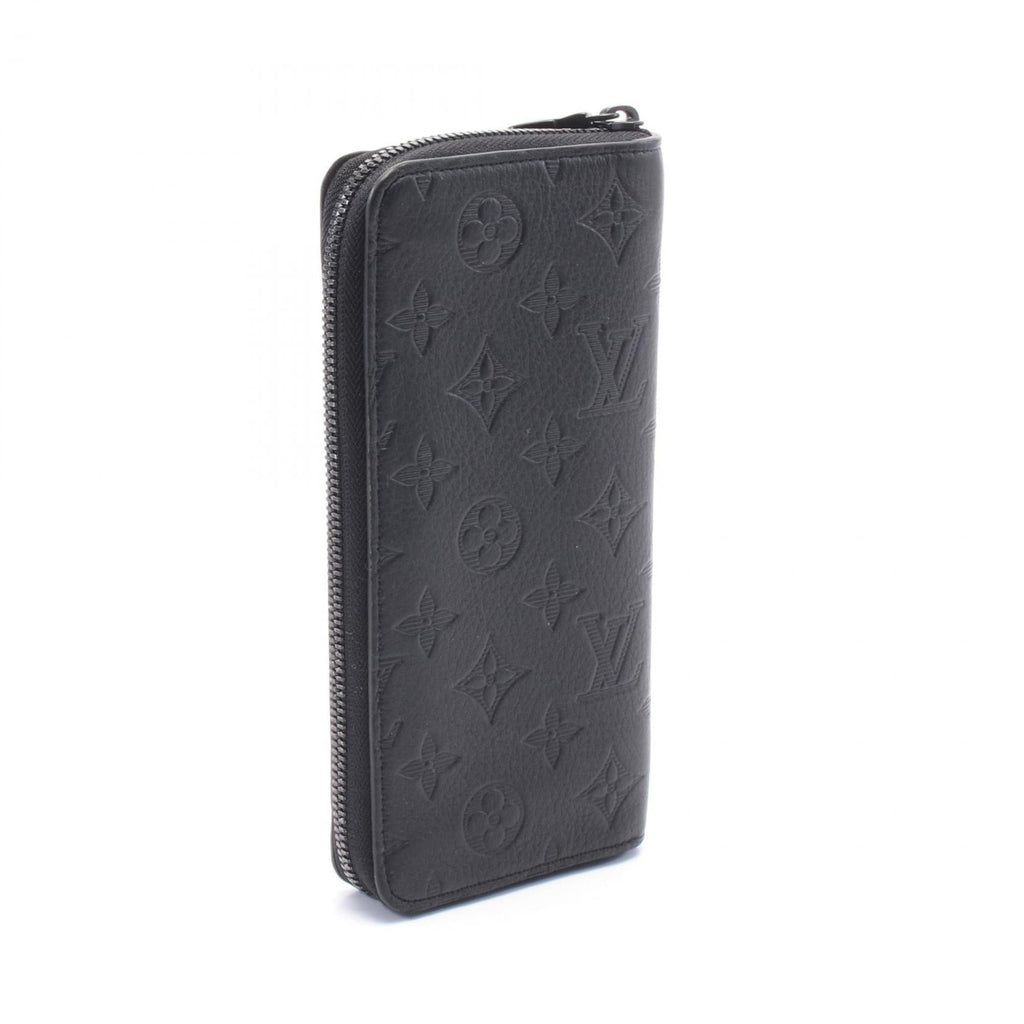 Louis Vuitton Black Monogram Shadow Leather Long Wallet