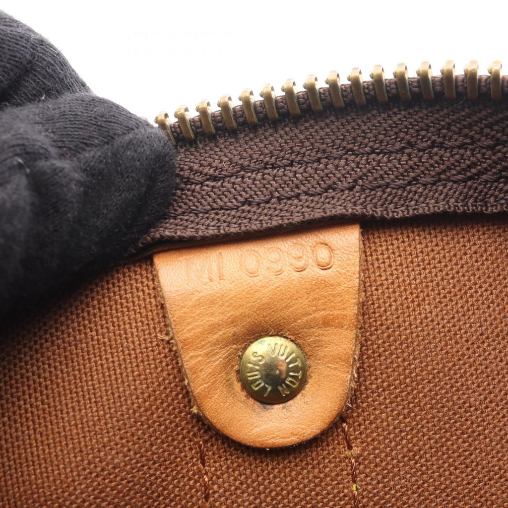 Louis Vuitton Brown Coated Canvas Leather Boston Bag Handbag