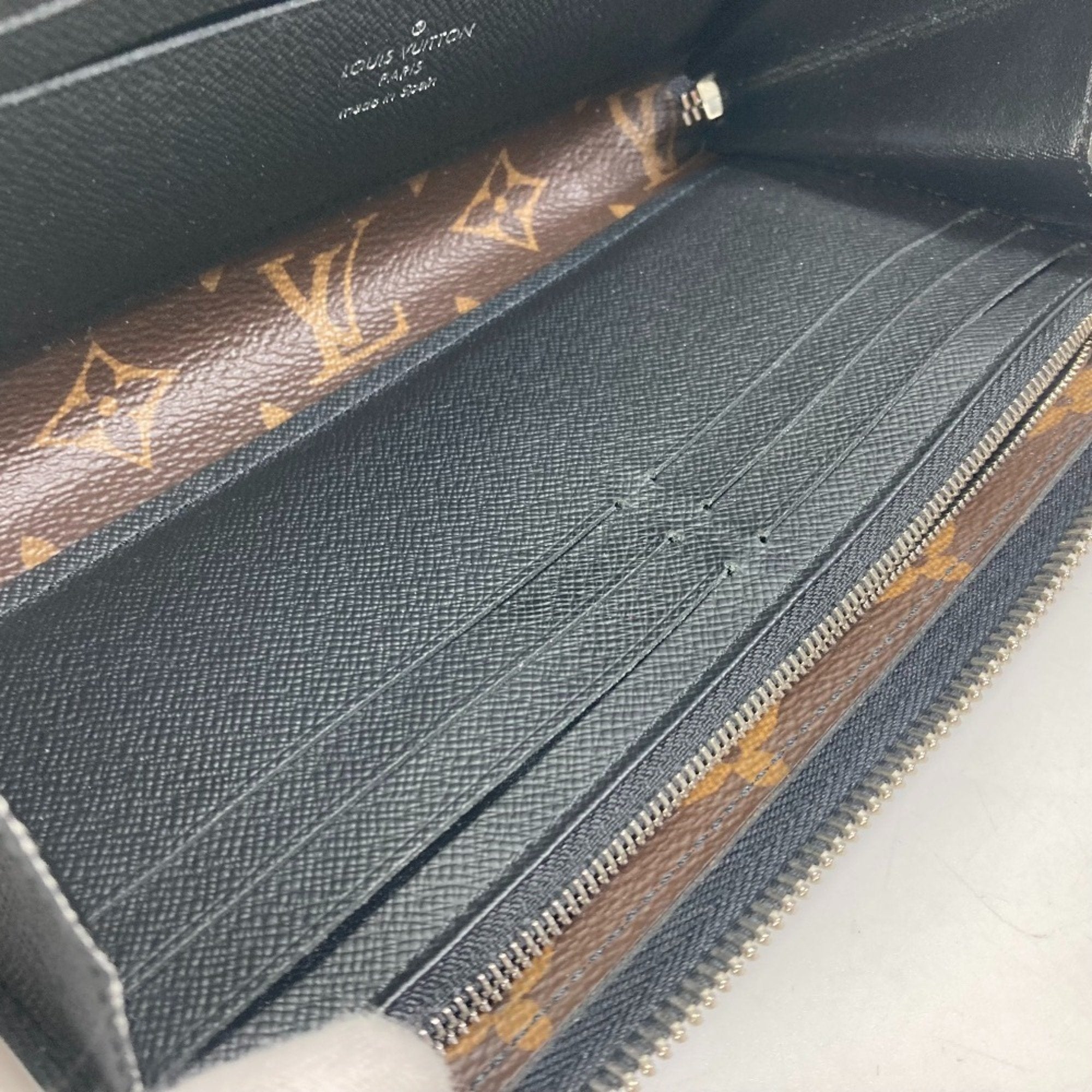 Louis Vuitton Monogram Macassar Black Brown Monogram Long Wallet