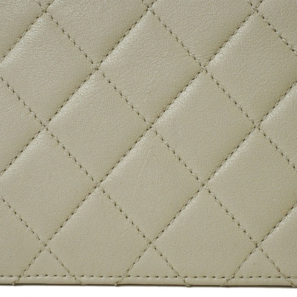 Chanel Light Beige Leather Shoulder Bag