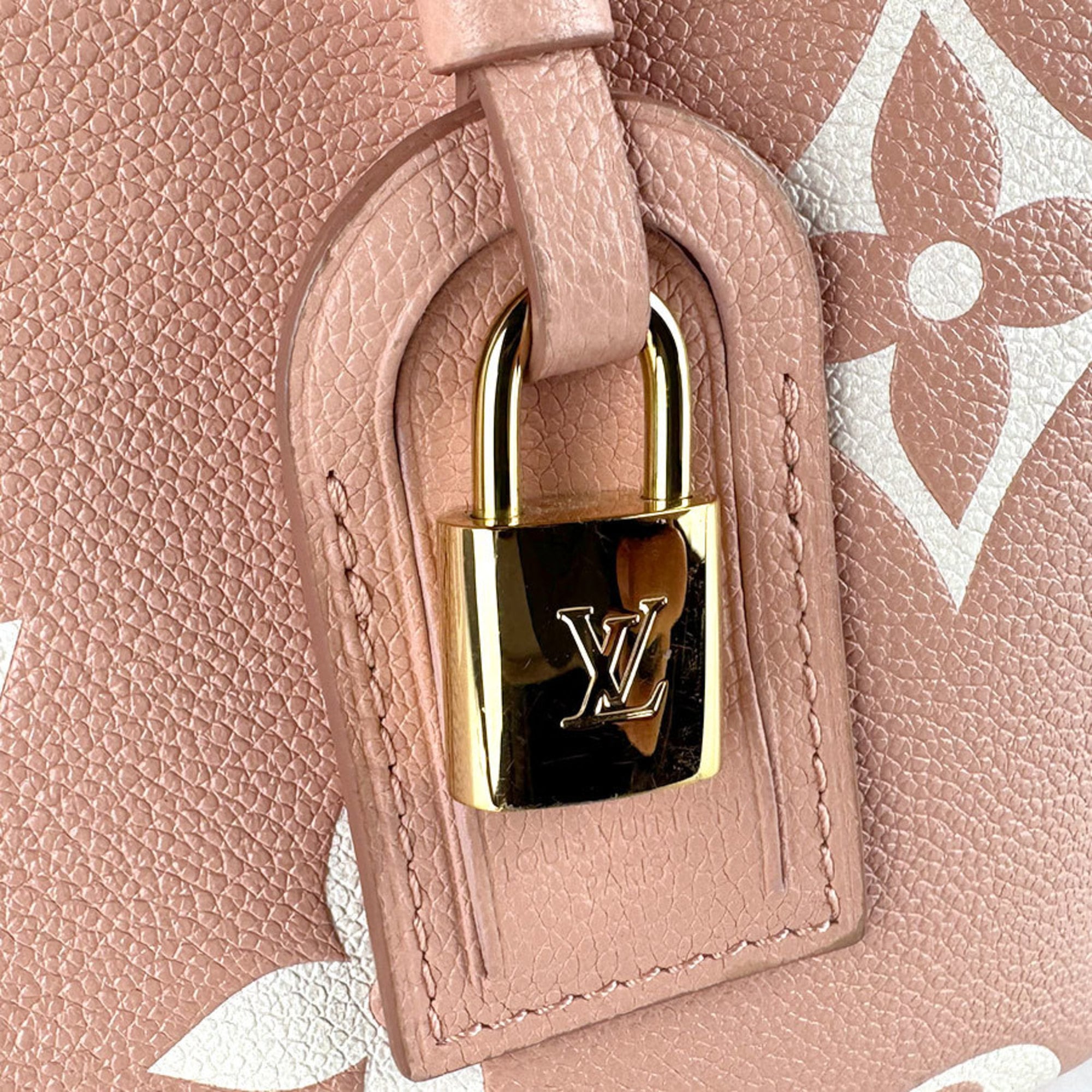 Louis Vuitton Cream Pink Monogram Empreinte Handbag Shoulder Bag