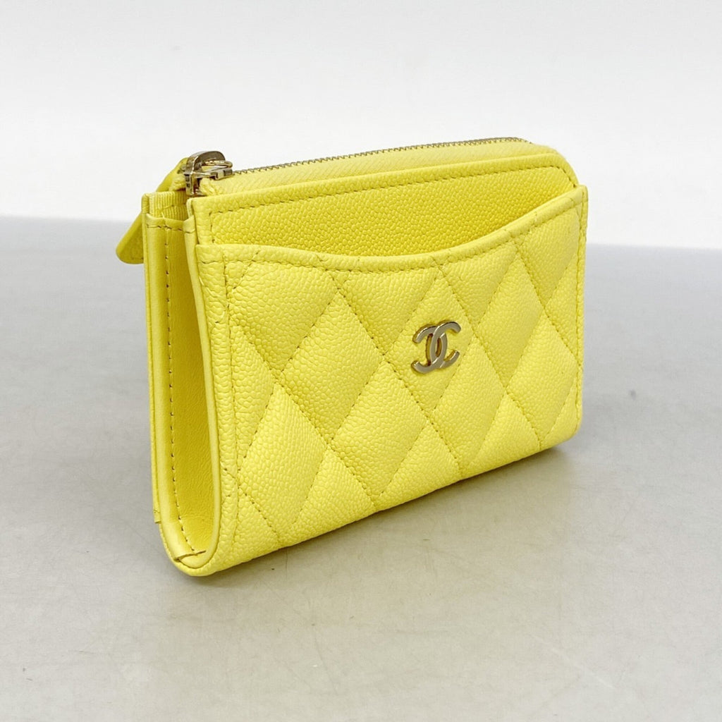 Chanel Yellow Grained Calfskin Coin Purse/Coin Case