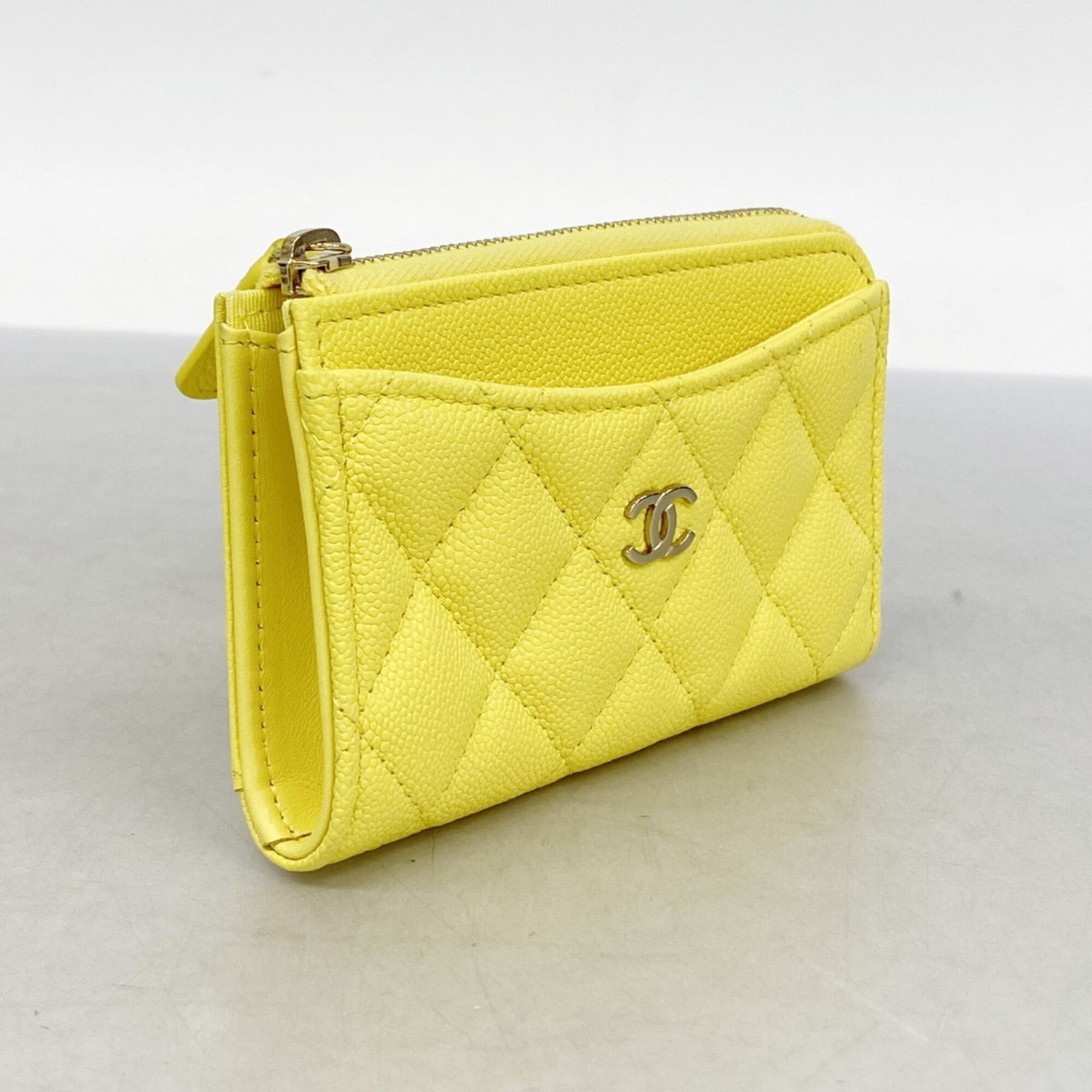 Chanel Yellow Grained Calfskin Coin Purse/Coin Case