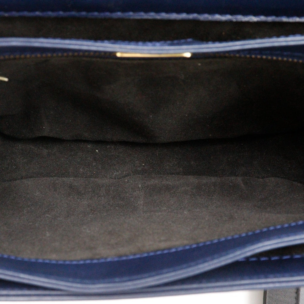 Gucci Navy Leather Shoulder Bag (Pre-Owned)