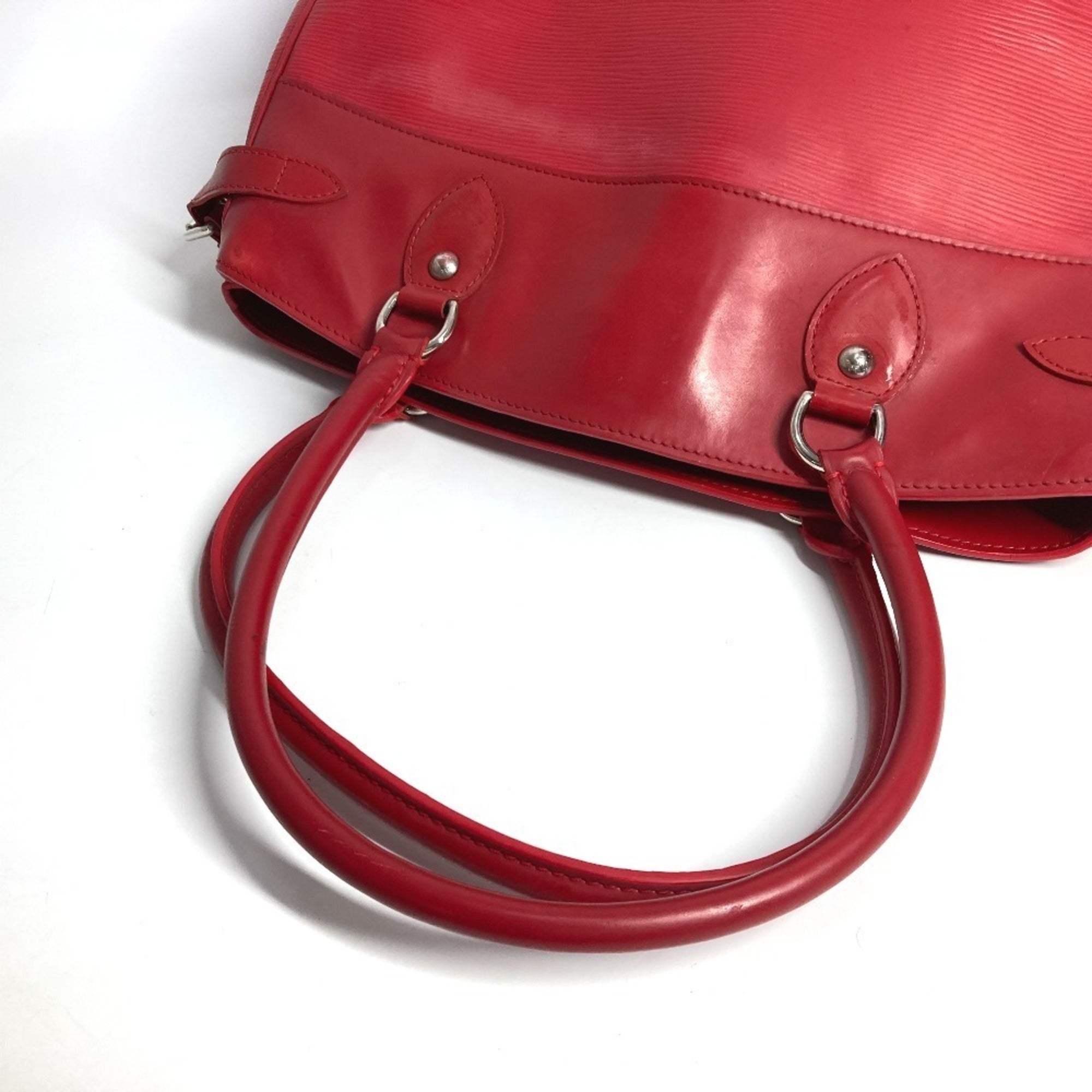 Louis Vuitton Red Color Epi Leather Handbag Shoulder Bag Tote Bag