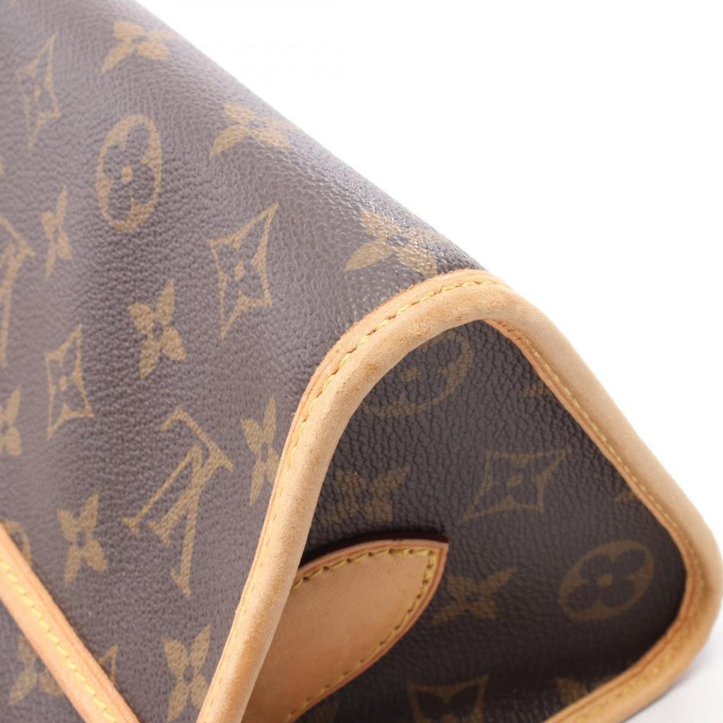 Louis Vuitton Brown Coated Canvas Leather Shoulder Bag