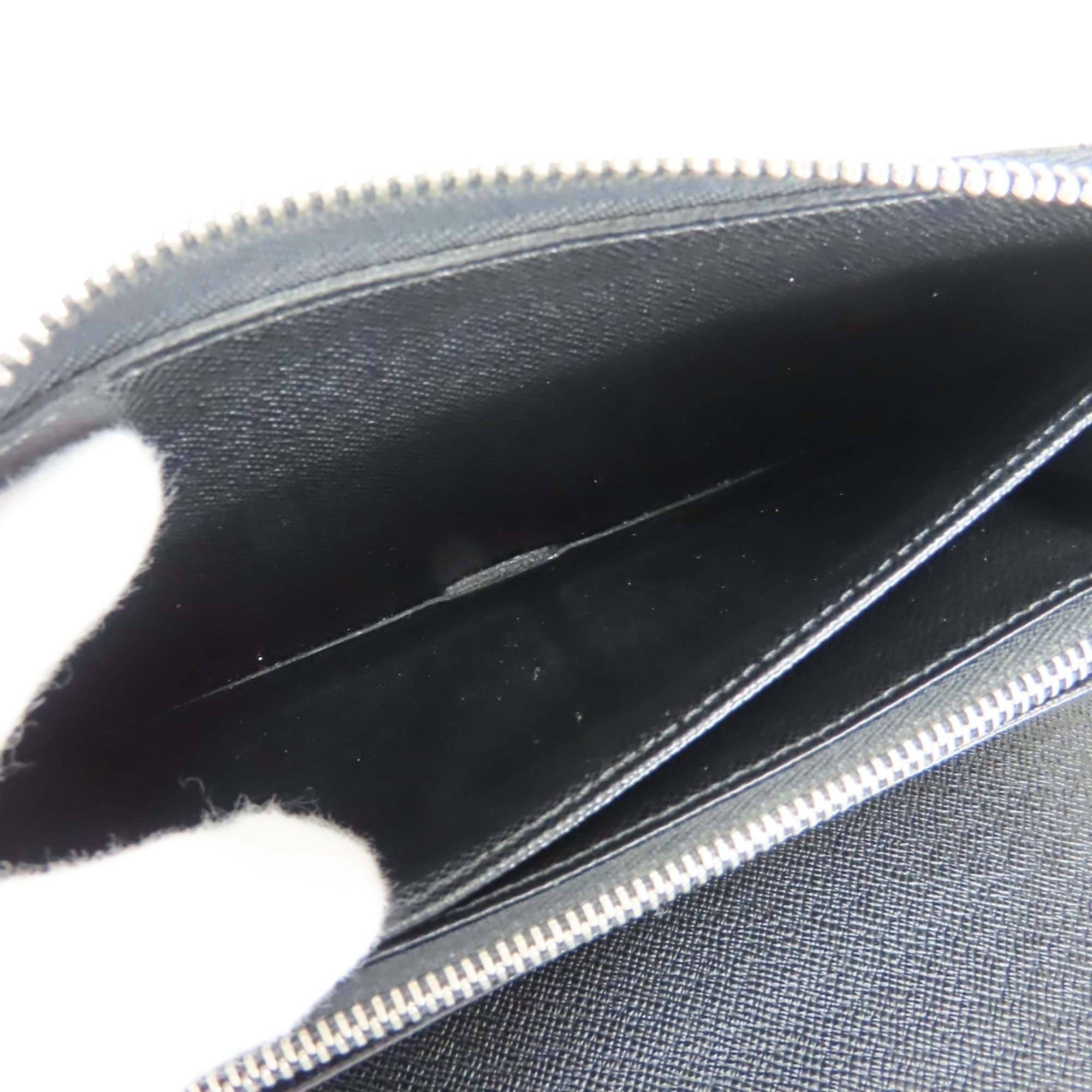 Louis Vuitton Black Gray Damier Graphite Leather Long Wallet