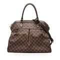 Louis Vuitton Brown Leather Pvc Handbag Shoulder Bag