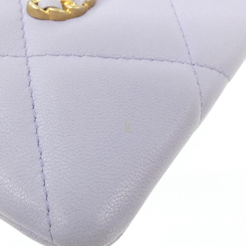Chanel Purple Leather Coin Purse/Coin Case