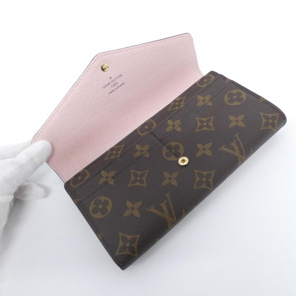 Louis Vuitton Brown Rose Ballerine Coated Canvas Long Wallet (Tri-Fold)