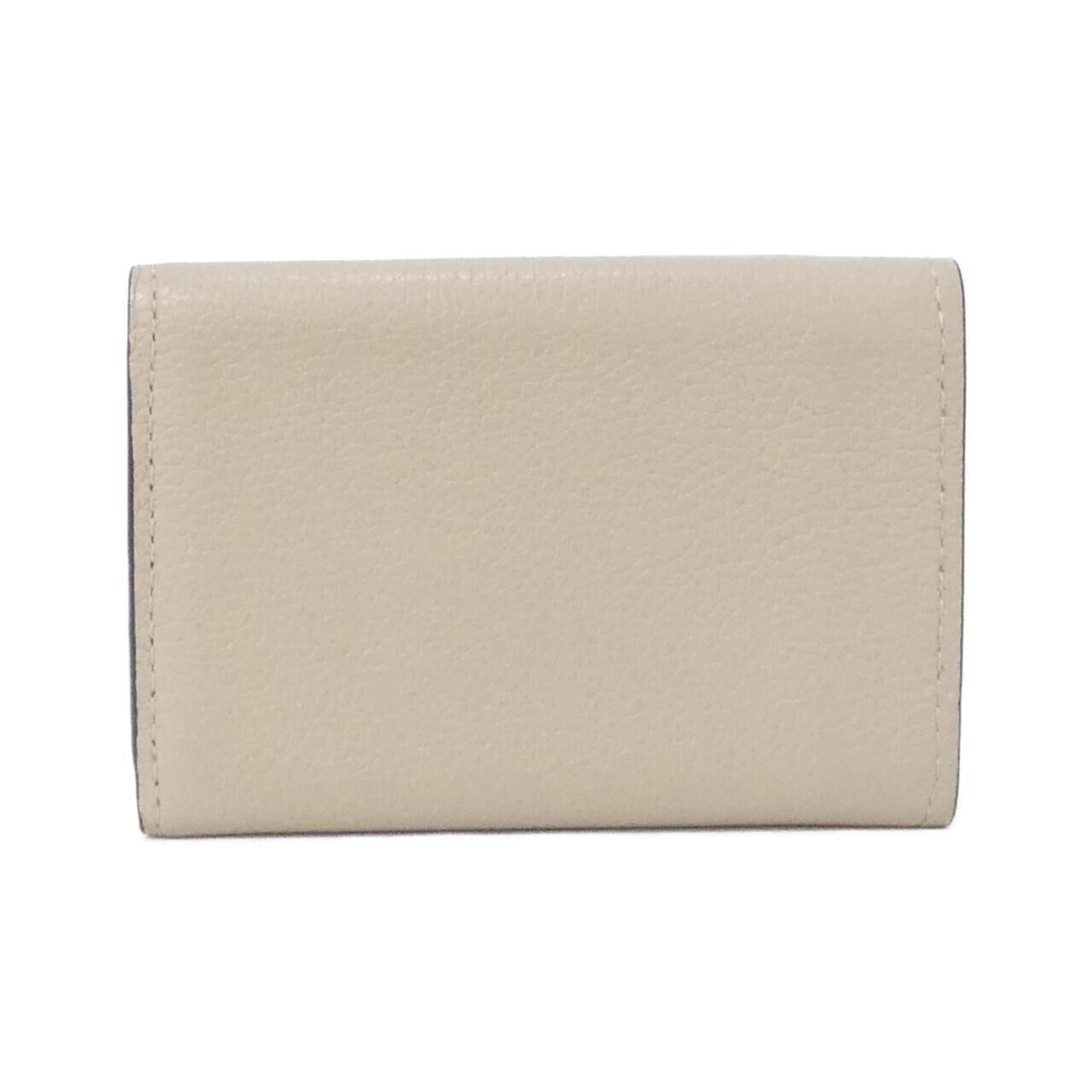 Louis Vuitton Grayish Leather Wallet (Tri-Fold)