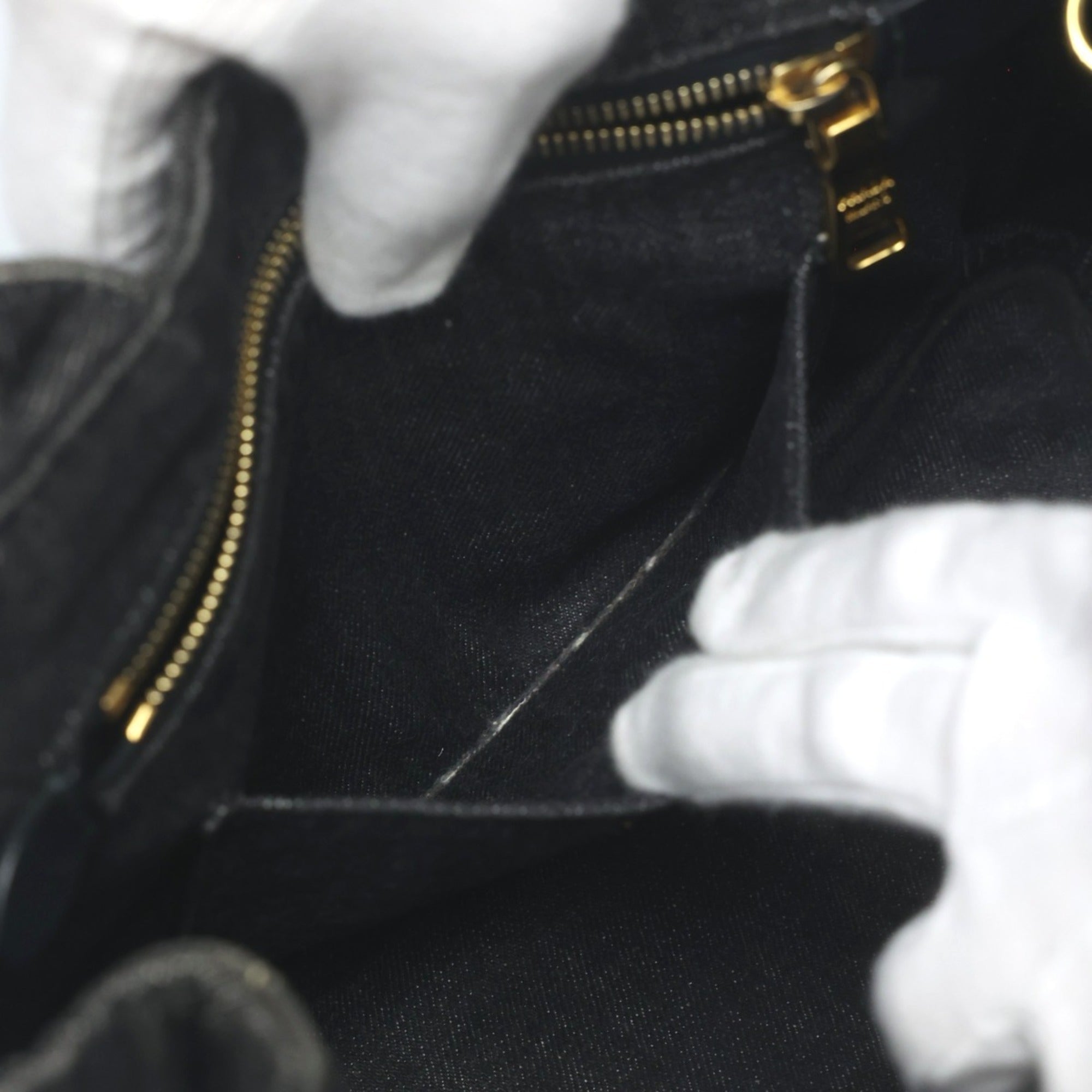 Prada Black Denim Tote Bag