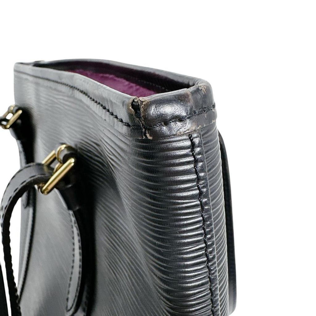 Louis Vuitton Black Epi Leather Shoulder Bag Tote Bag