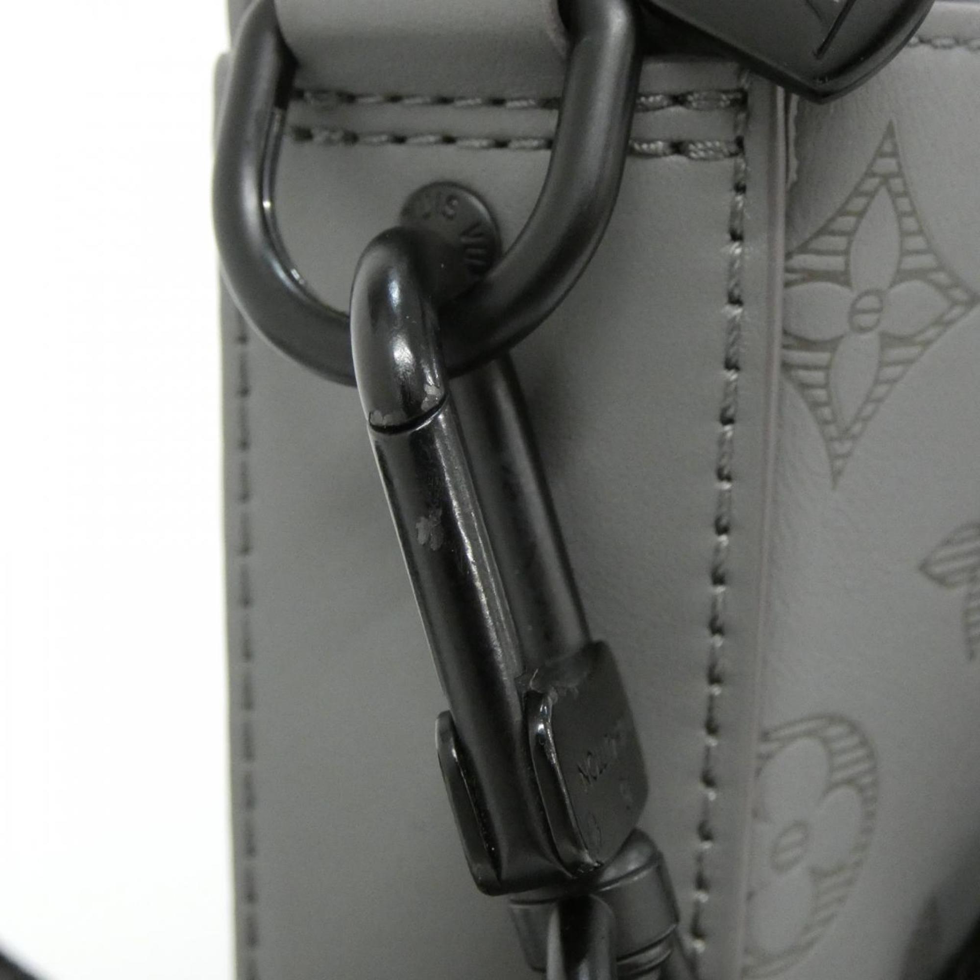 Louis Vuitton Gris Leather Pouch Shoulder Bag
