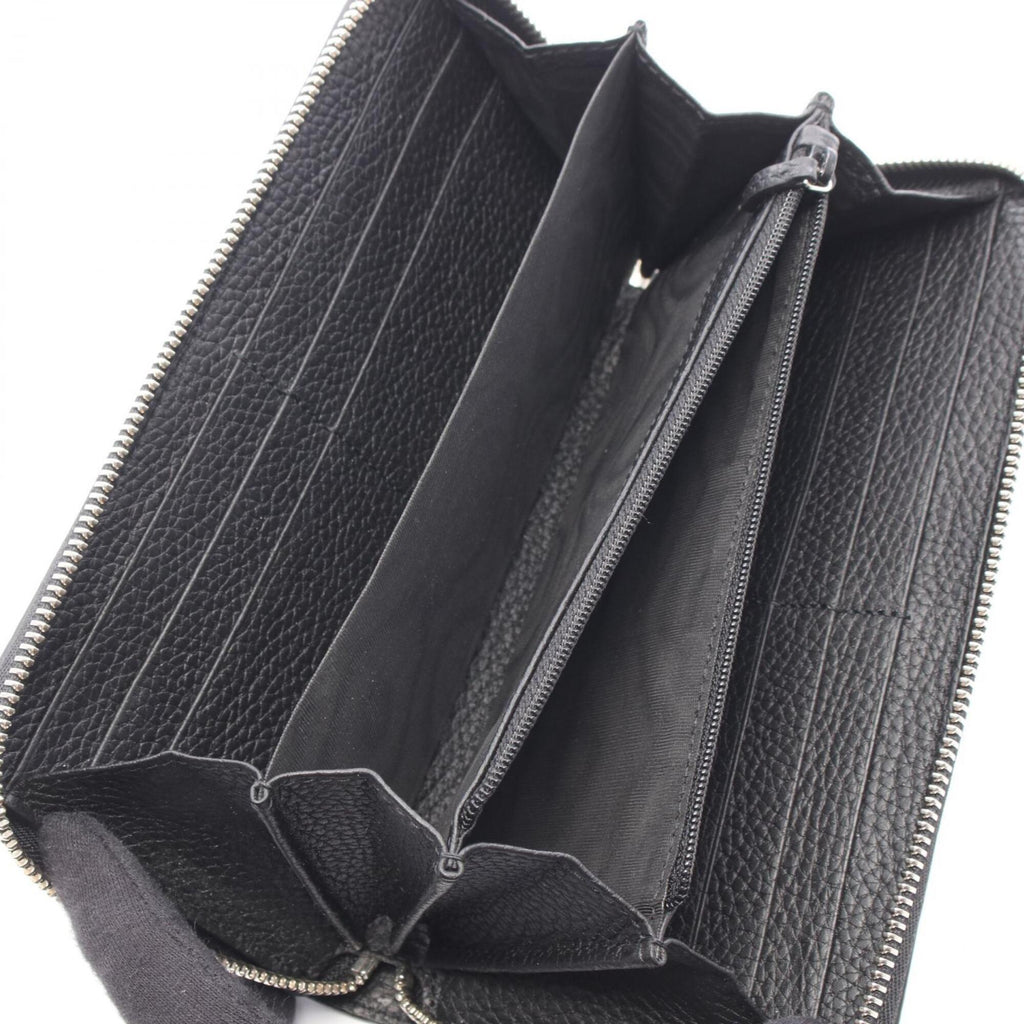 Gucci Black Leather Long Wallet (Bi-Fold) (Pre-Owned)