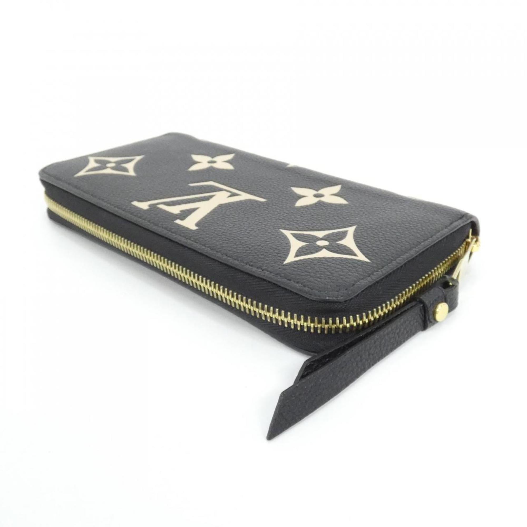 Louis Vuitton Beige Black Monogram Empreinte Long Wallet