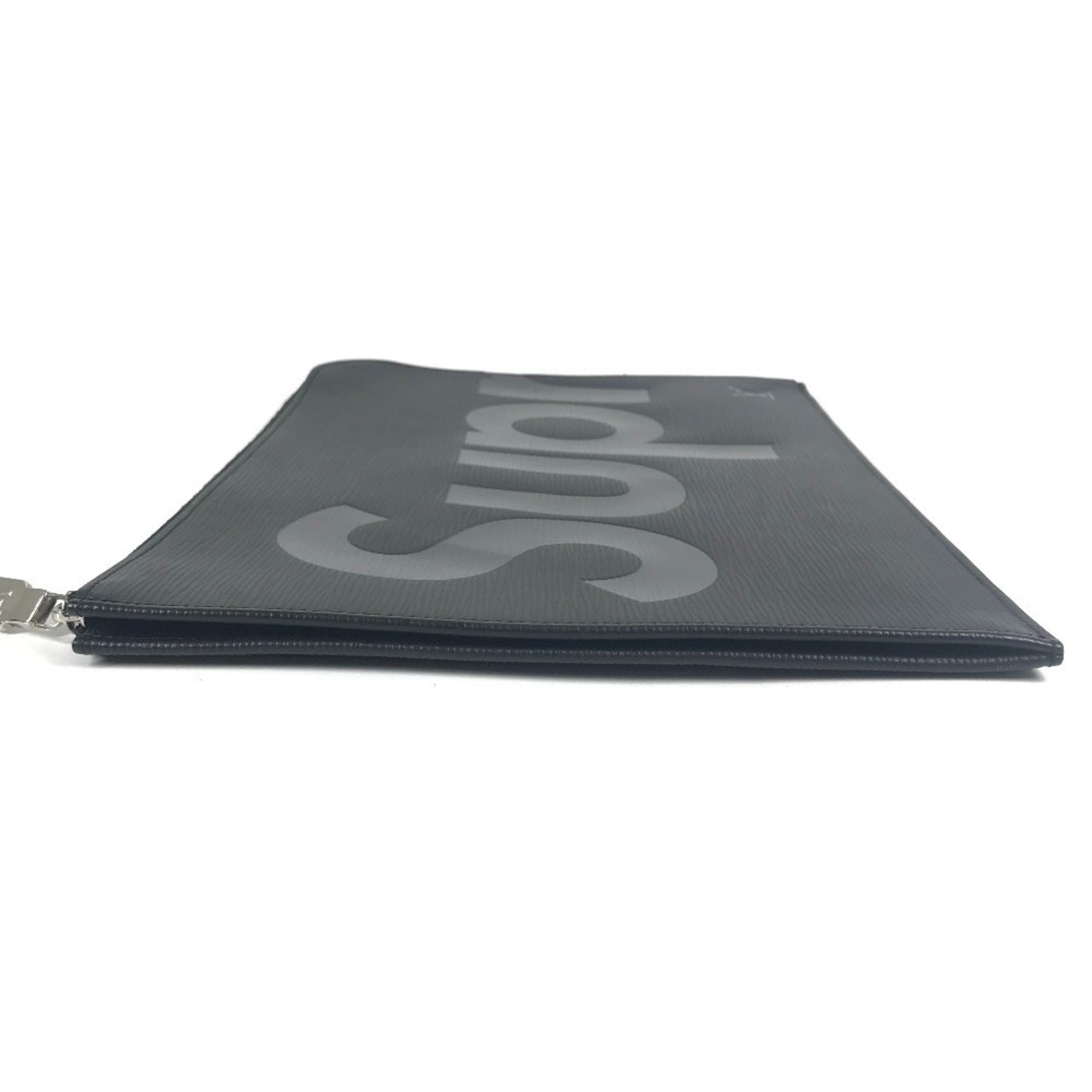 Louis Vuitton Black Noir Epi Leather Clutch Bag Pochette Pouch