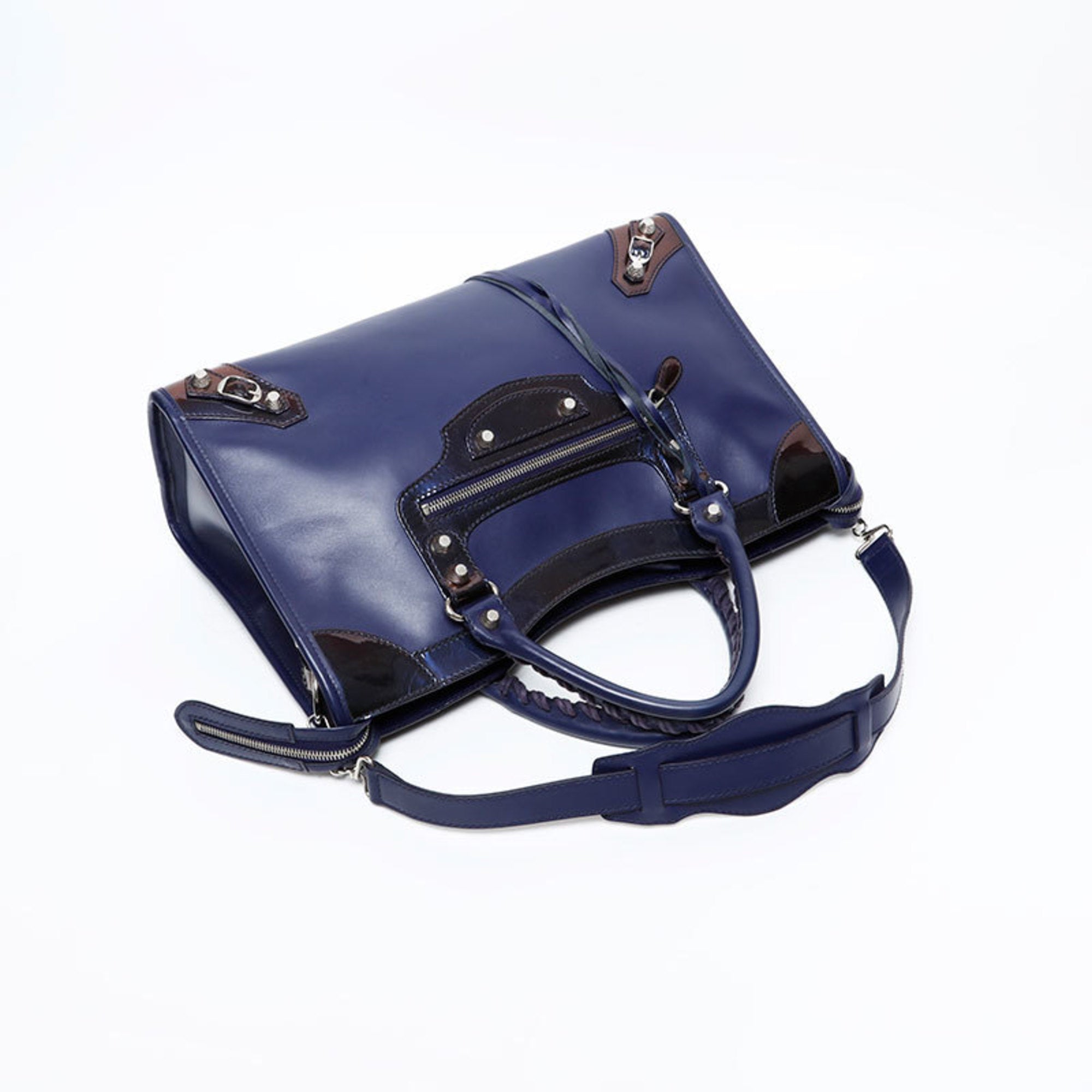Balenciaga Purple Leather Hand