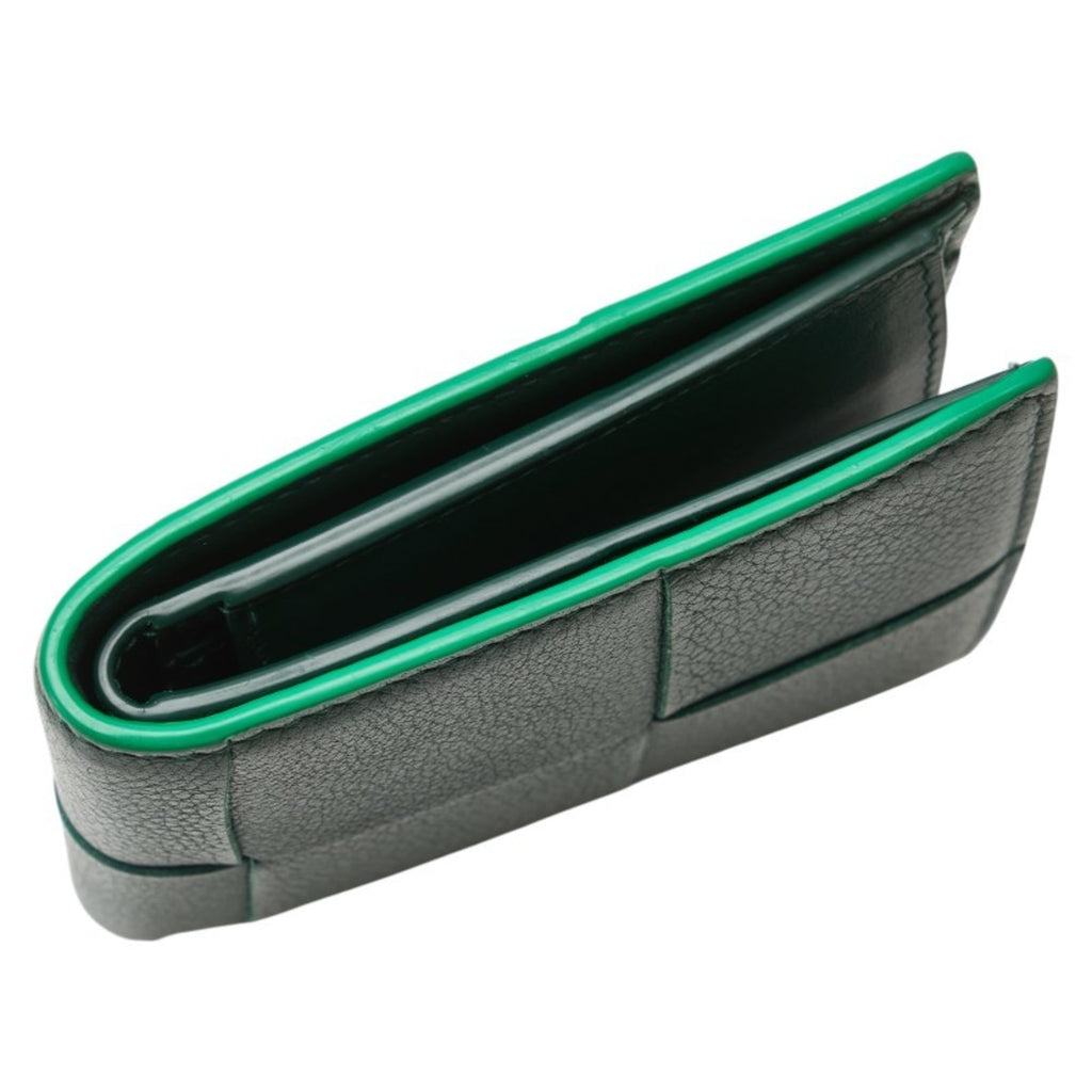 Bottega Veneta Emerald Green Leather Wallet (Bi-Fold)
