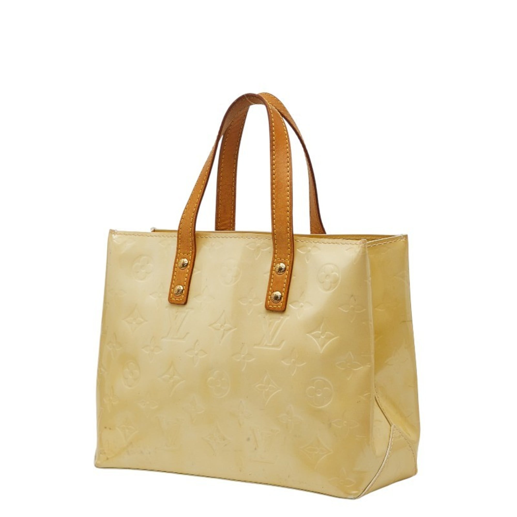 Louis Vuitton Beige Patent Leather Handbag