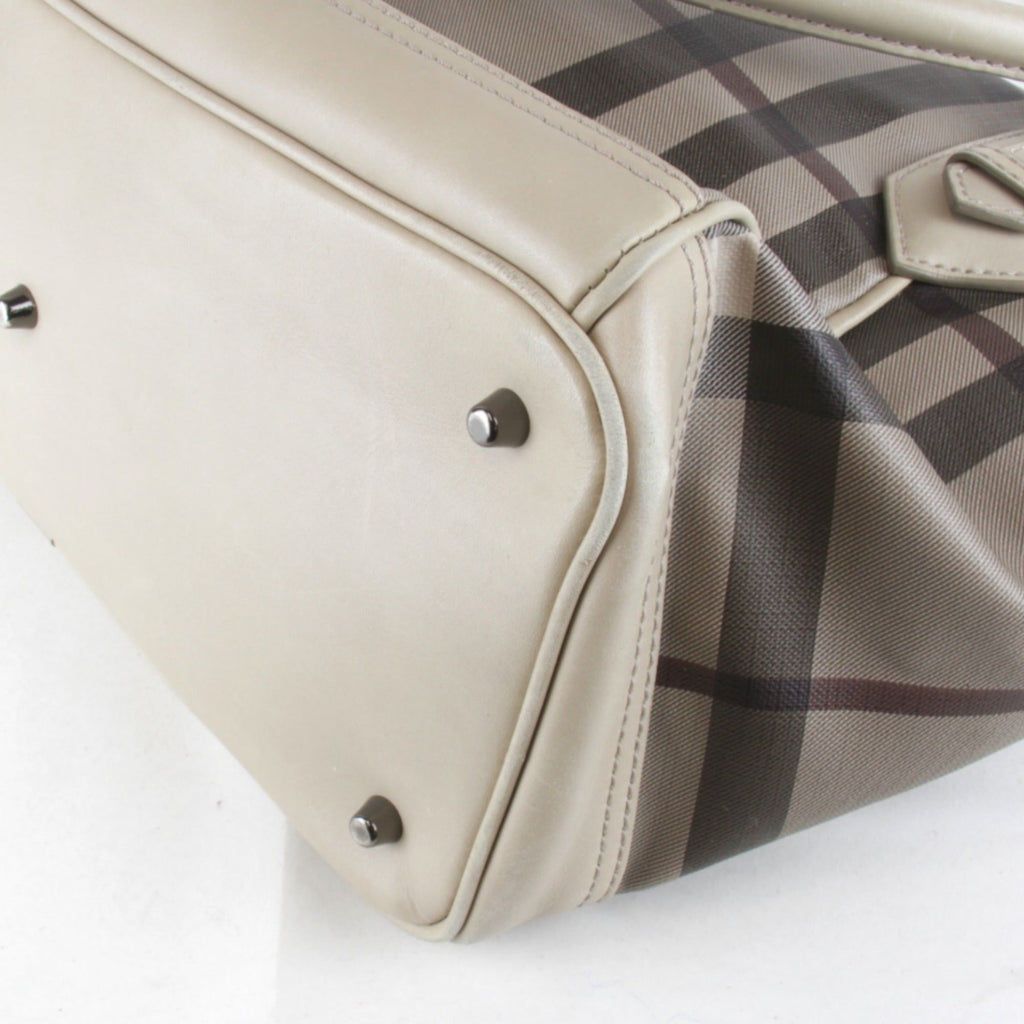 Burberry Beige Pvc Handbag Tote Bag