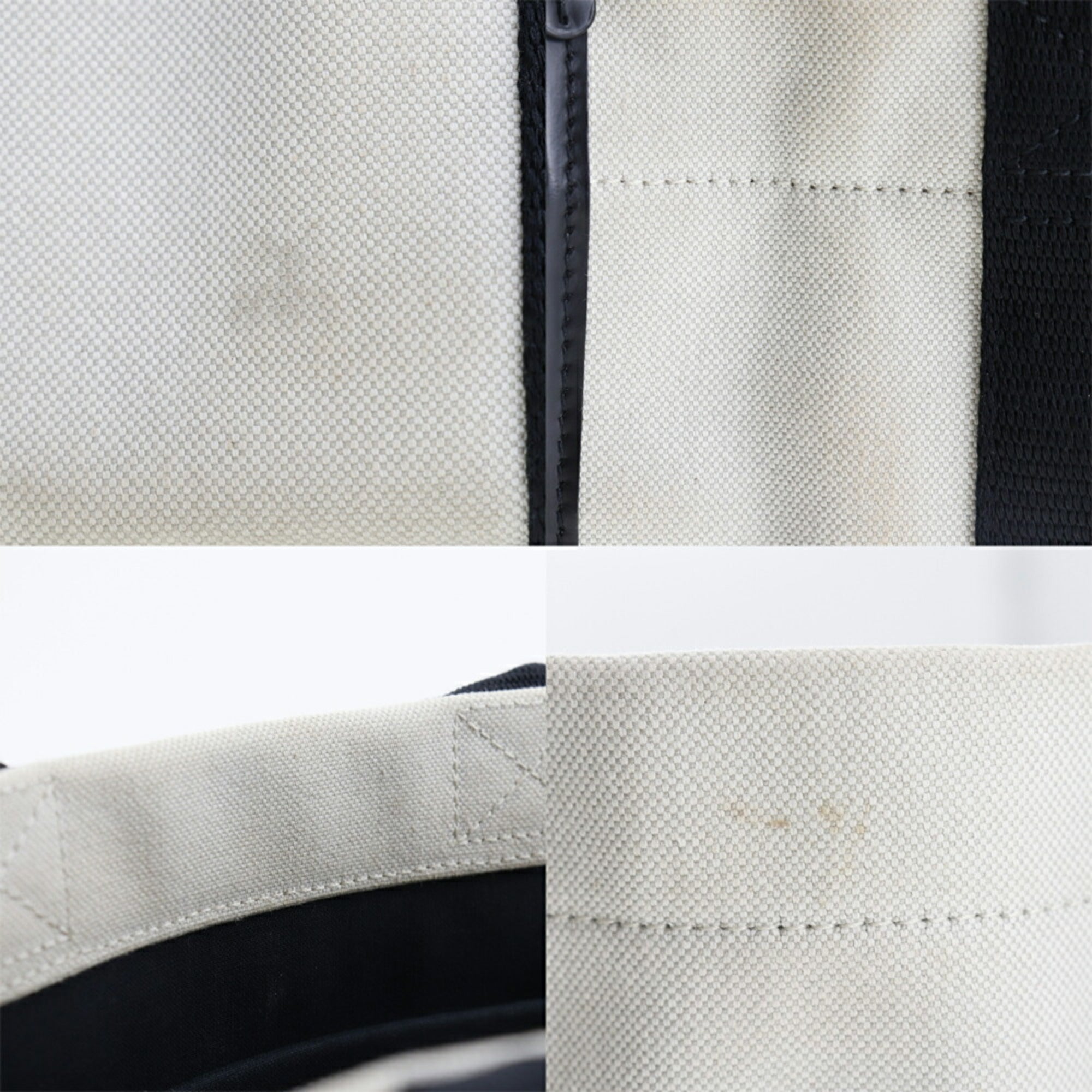 Balenciaga Black White Canvas Pouch Tote