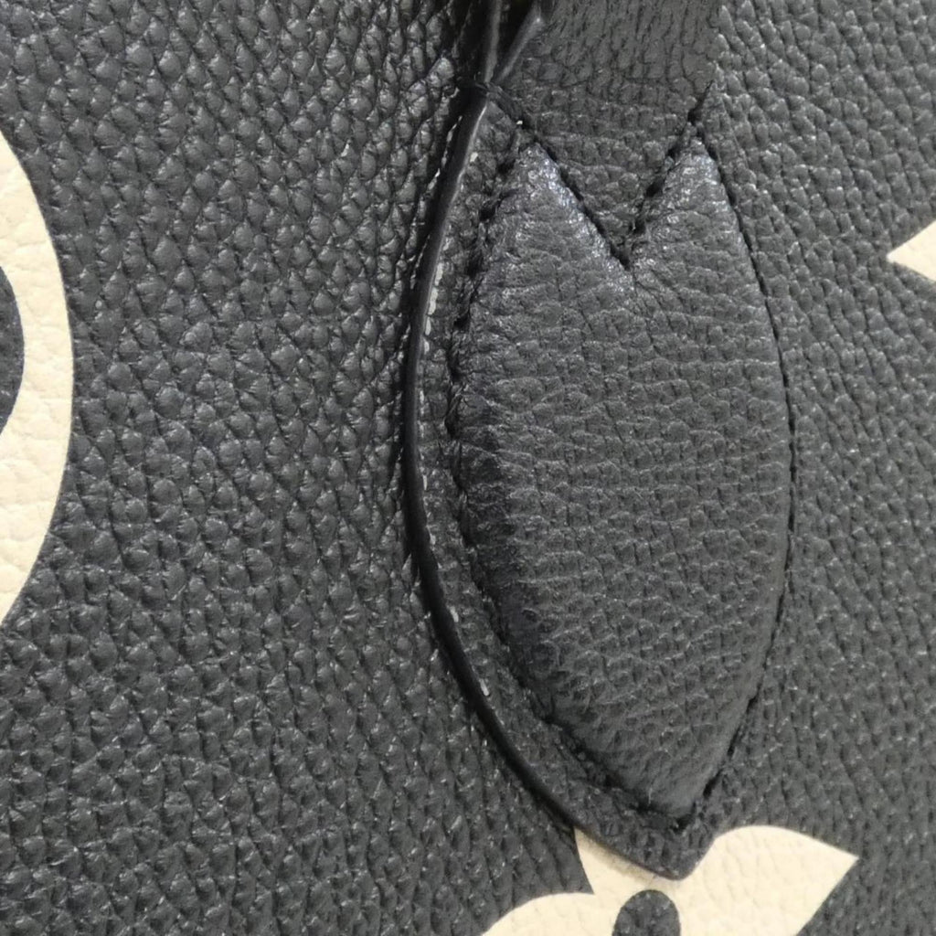 Louis Vuitton Beige Bicolor Black Leather Handbag
