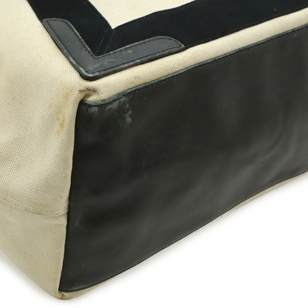 Balenciaga Black Navy Canvas Handbag Pouch Shoulder Bag Tote