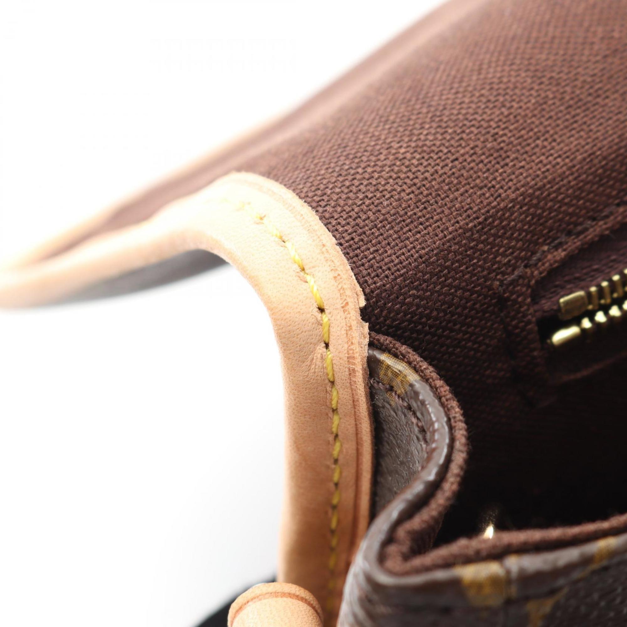 Louis Vuitton Brown Coated Canvas Leather Shoulder Bag