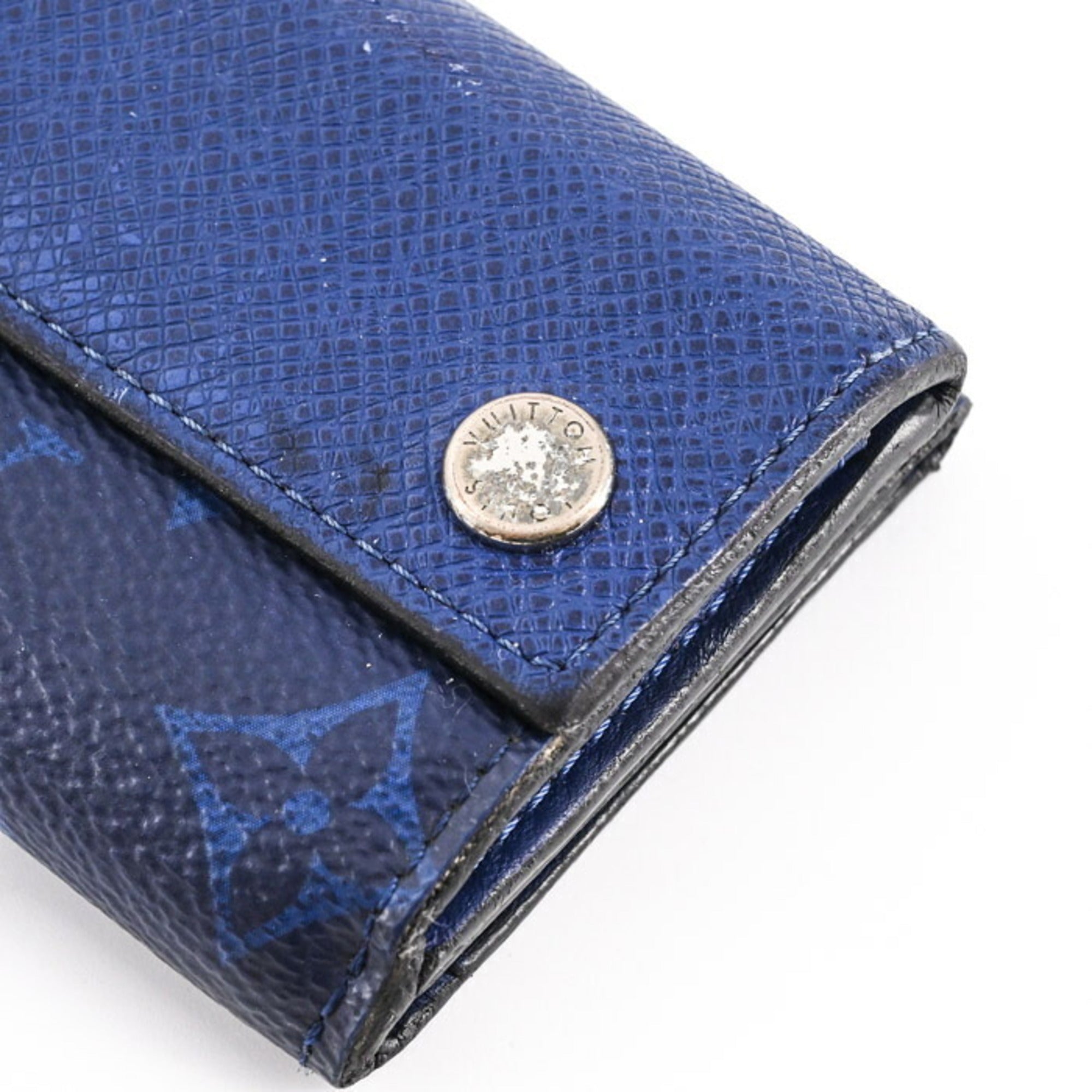 Louis Vuitton Blue Taigarama Wallet (Tri-Fold)