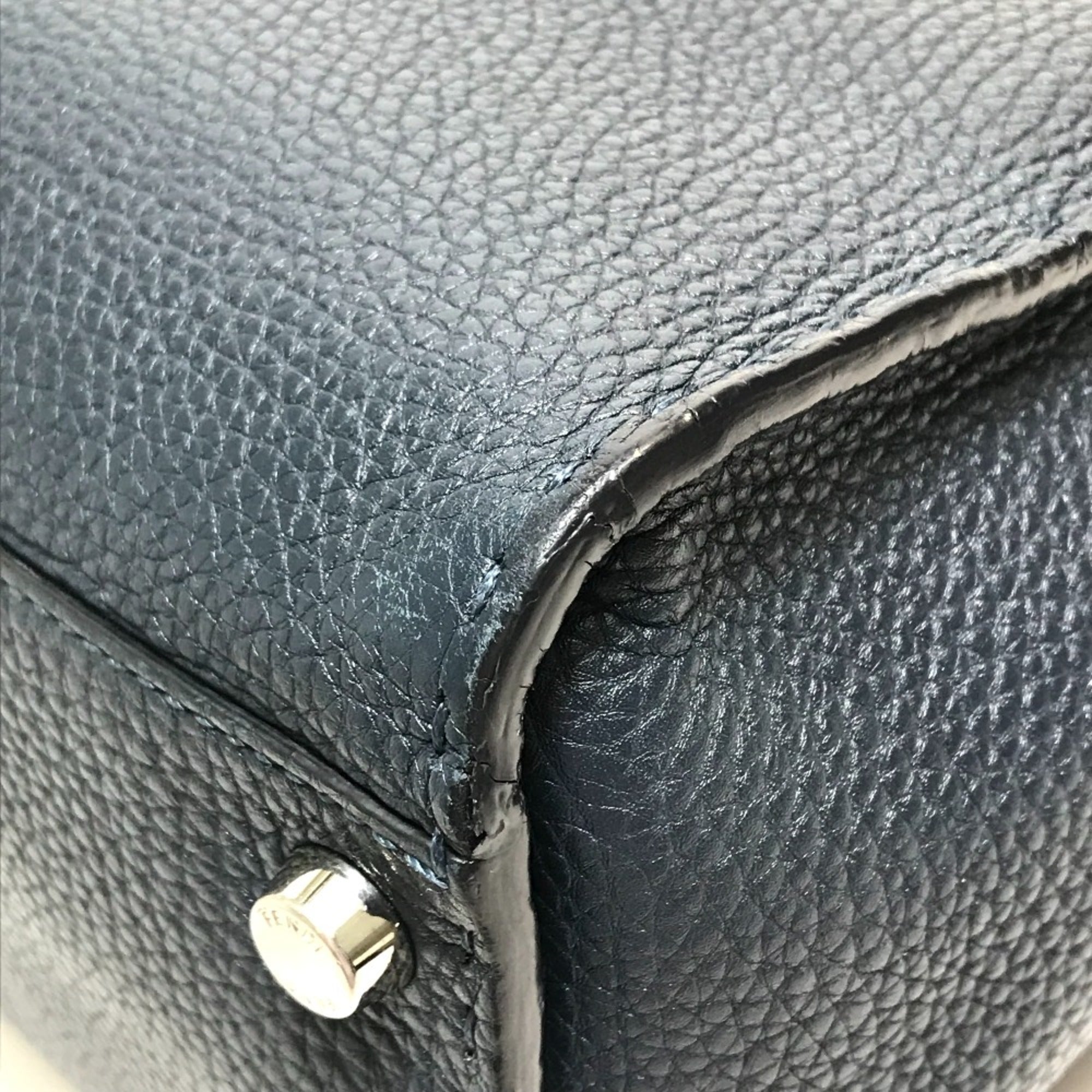Fendi Navy Leather Briefcase