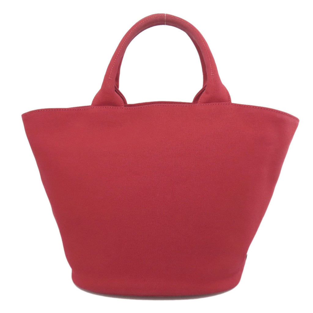 Prada Canapa Red Color Canvas Tote Bag